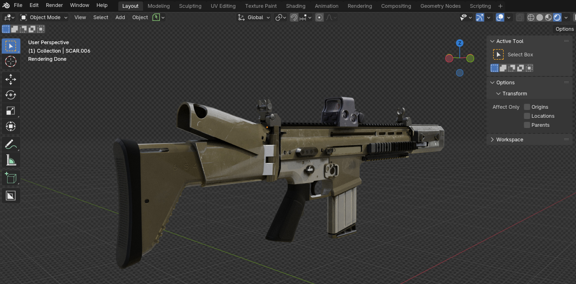 M72 VANTAGE Modular Assault Rifle System 3D model_1