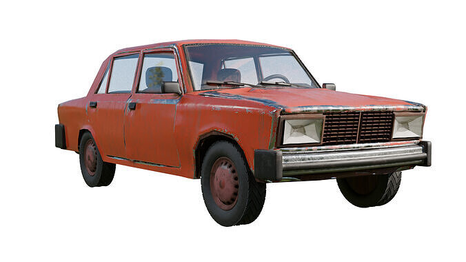 Old Car  Lada Riva 3D model