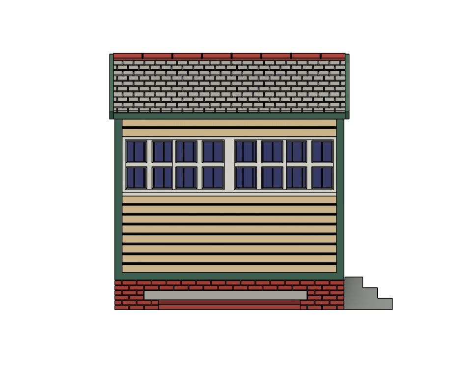 Model Railway Ground Level Signal Box 3D print model_8