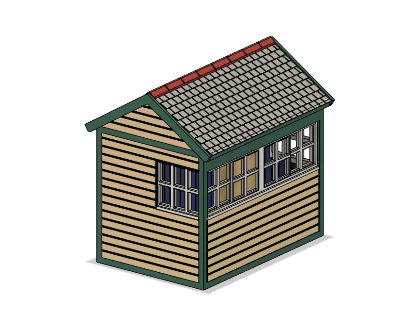 Model Railway Ground Level Signal Box 3D print model_4
