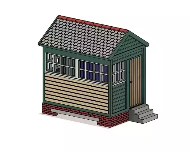 Model Railway Ground Level Signal Box 3D print model
