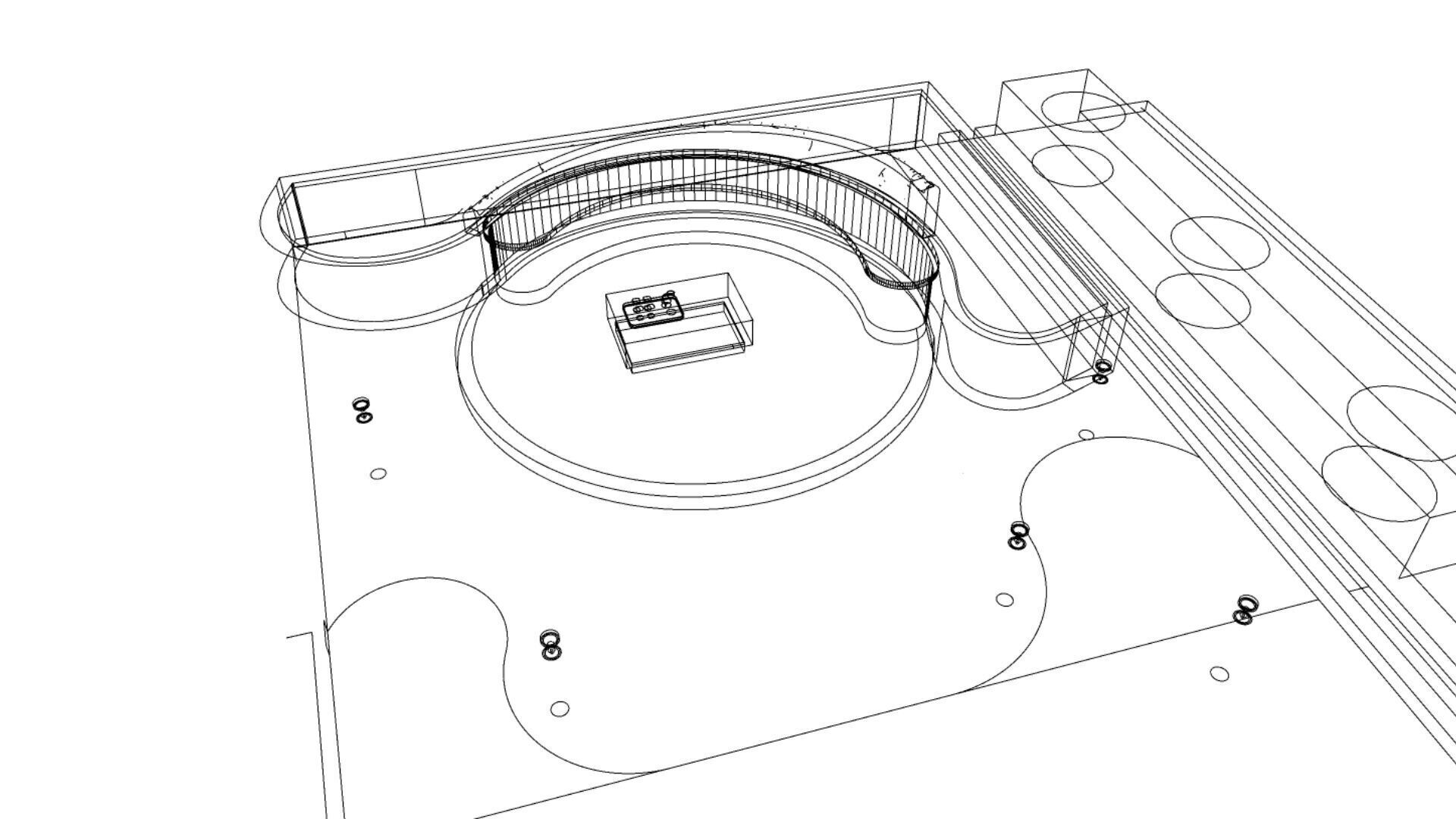 Garden Seating with Grass and Plants 3D model_5