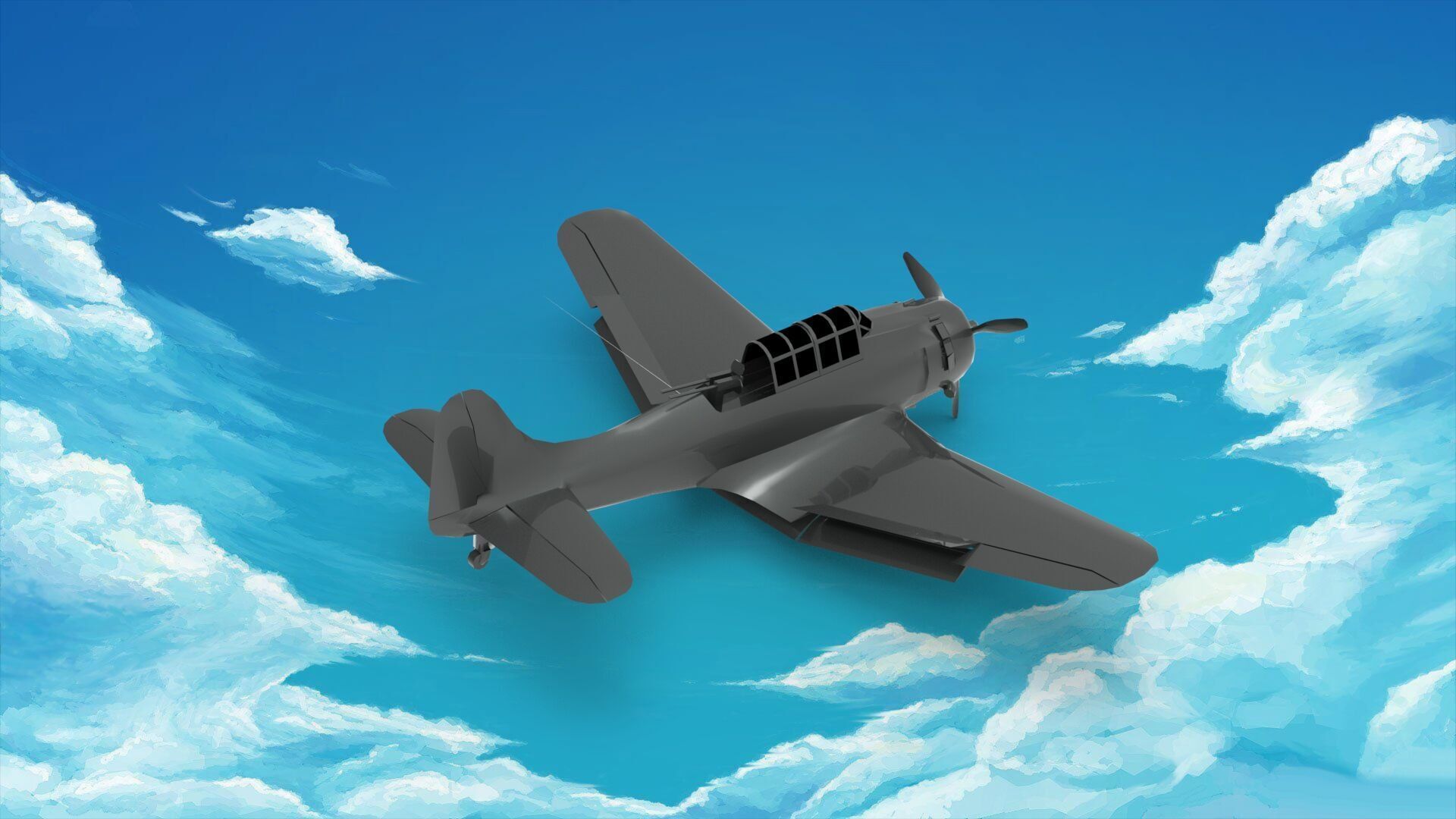 Douglas SBD Dauntless 3D model_1