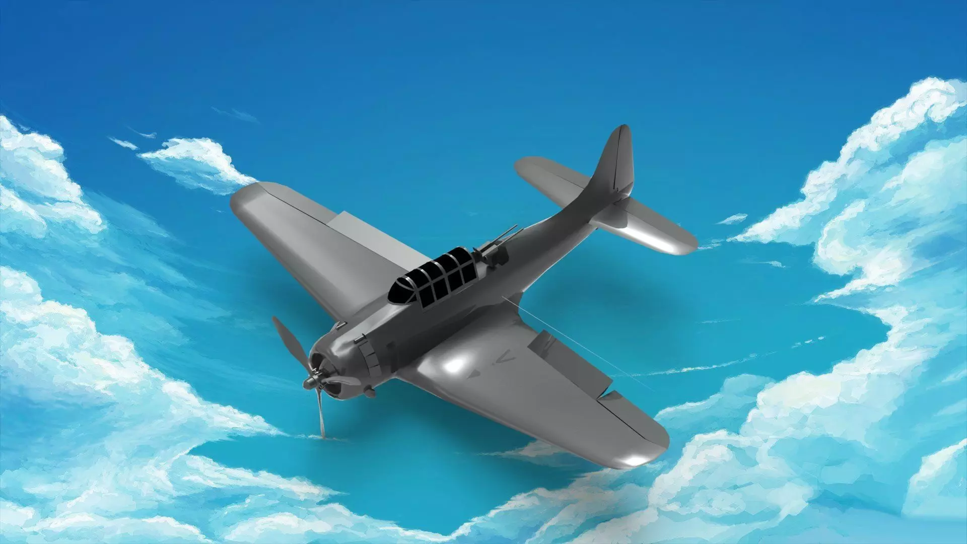 Douglas SBD Dauntless 3D model_0