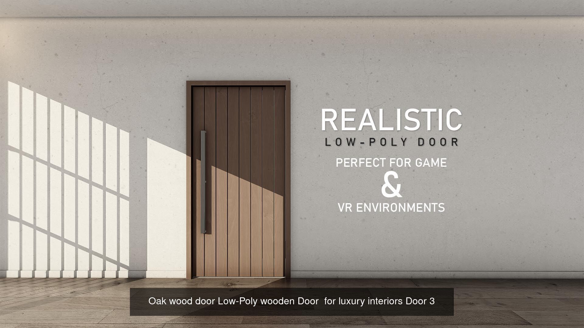 Set of 10 Realistic Wooden door collection low poly Doors _3