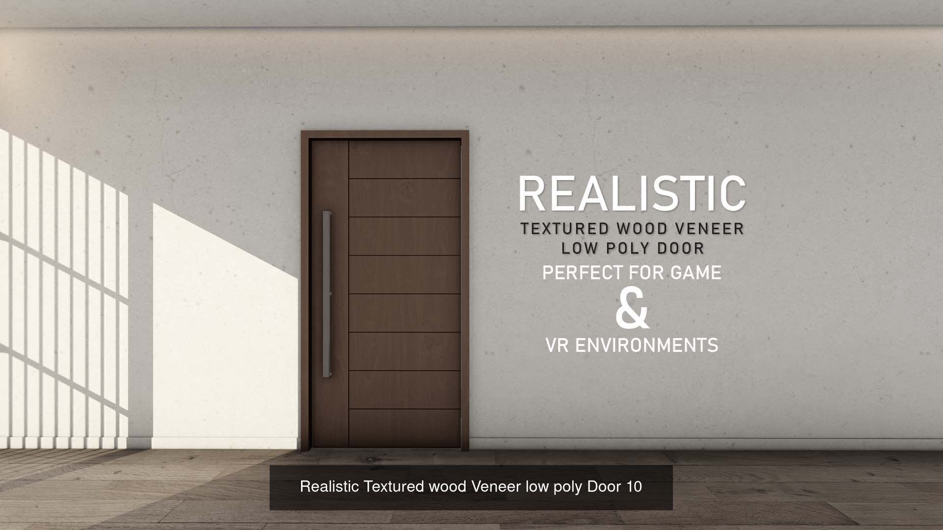 Set of 10 Realistic Wooden door collection low poly Doors _10