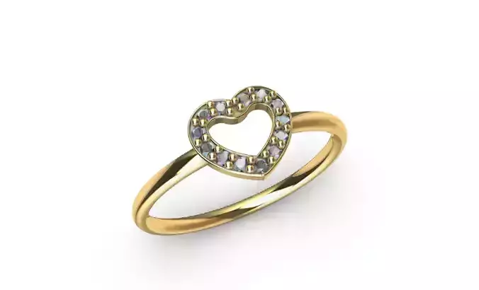 Anillo solitario para dama-mujer -v- 3D print model