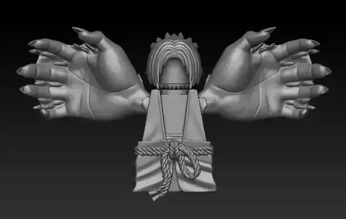 Lego Brick Minifigure Compatible Sasuke Cursed Mark - Naruto 3D print model