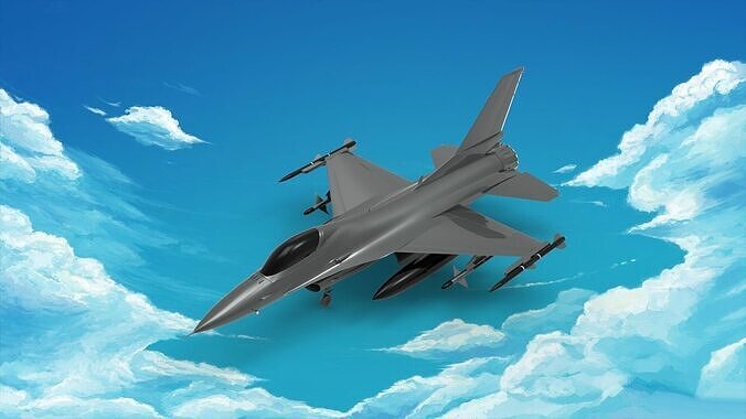 General Dynamics F-16 Fighting Falcon 3D model