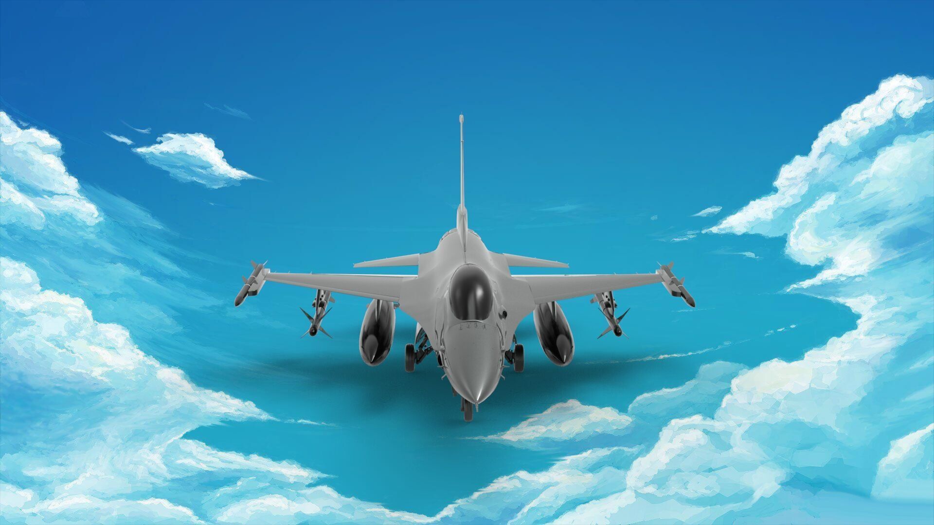 General Dynamics F-16 Fighting Falcon 3D model_1