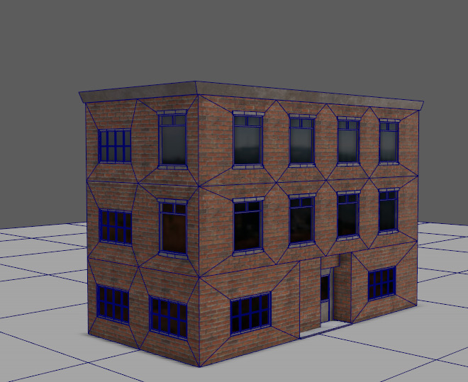 Lowpoly Building 3D Model Low-poly 3D model_4