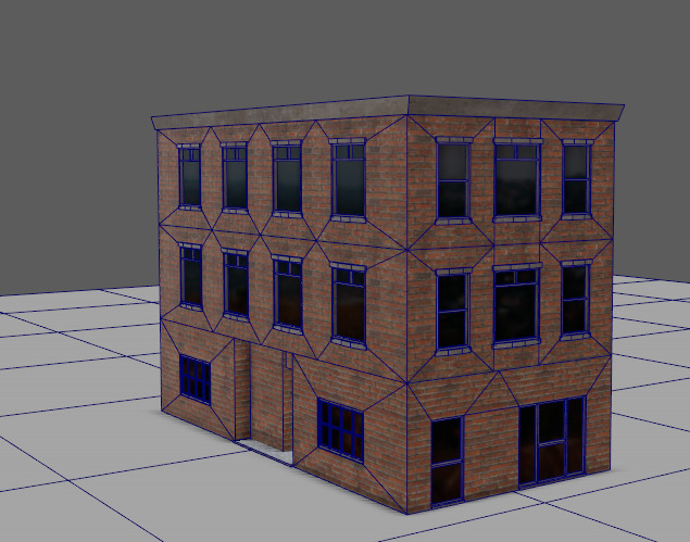Lowpoly Building 3D Model Low-poly 3D model_5