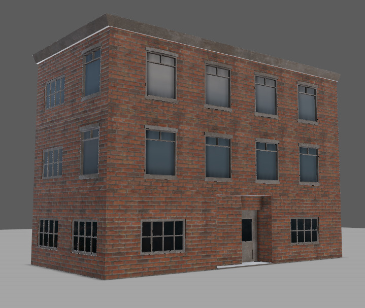Lowpoly Building 3D Model Low-poly 3D model_3