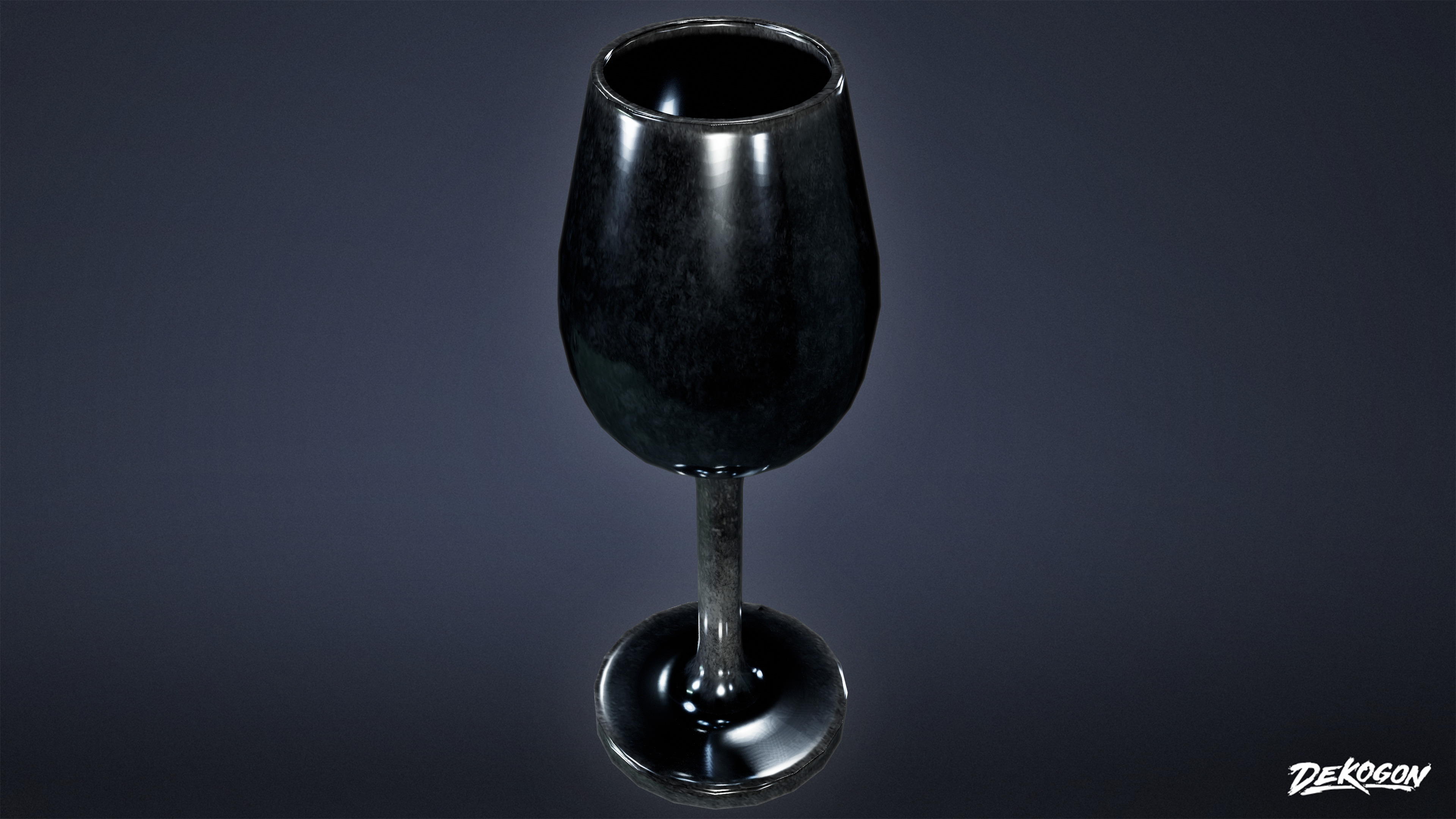 DIVE BAR - Wineglass 01 - LOW POLY Low-poly 3D model_1