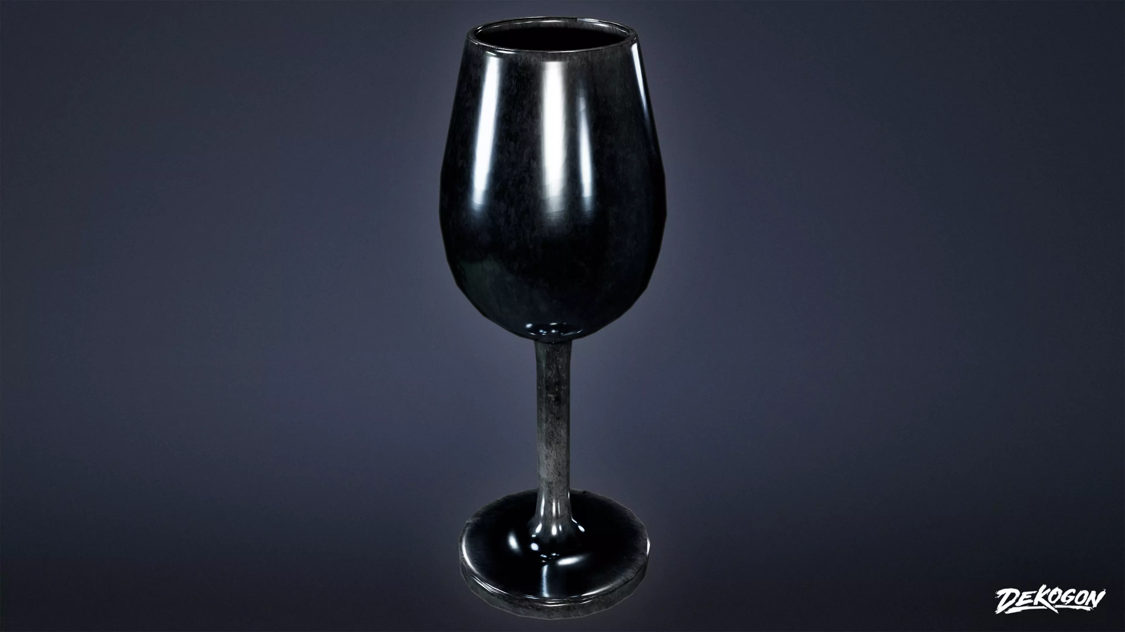 DIVE BAR - Wineglass 01 - LOW POLY Low-poly 3D model_0
