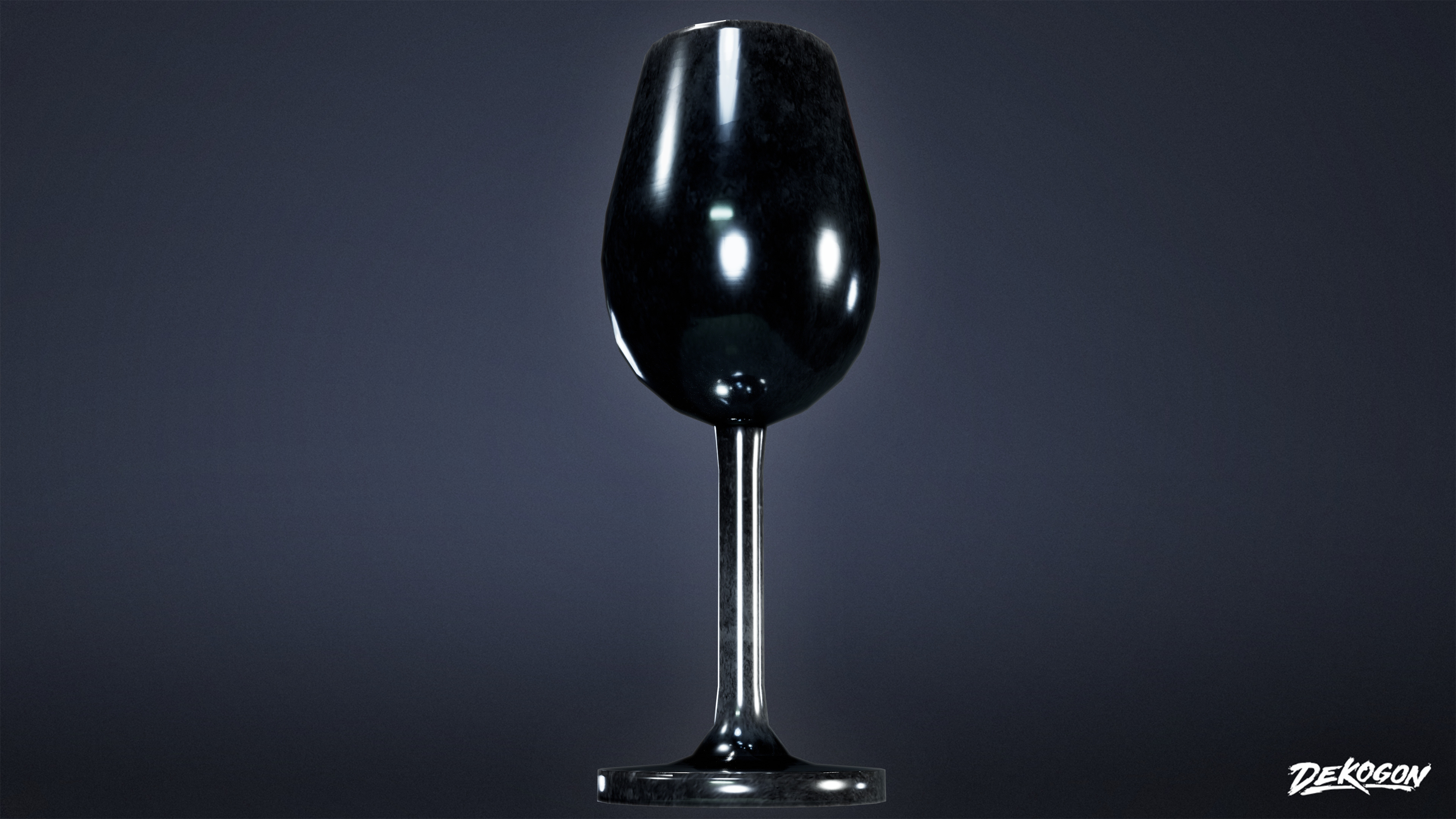 DIVE BAR - Wineglass 01 - LOW POLY Low-poly 3D model_5