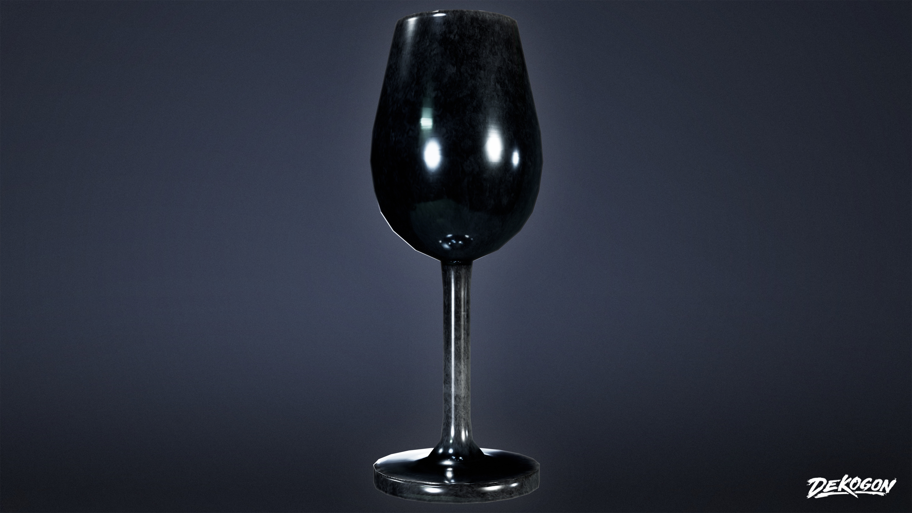 DIVE BAR - Wineglass 01 - LOW POLY Low-poly 3D model_3