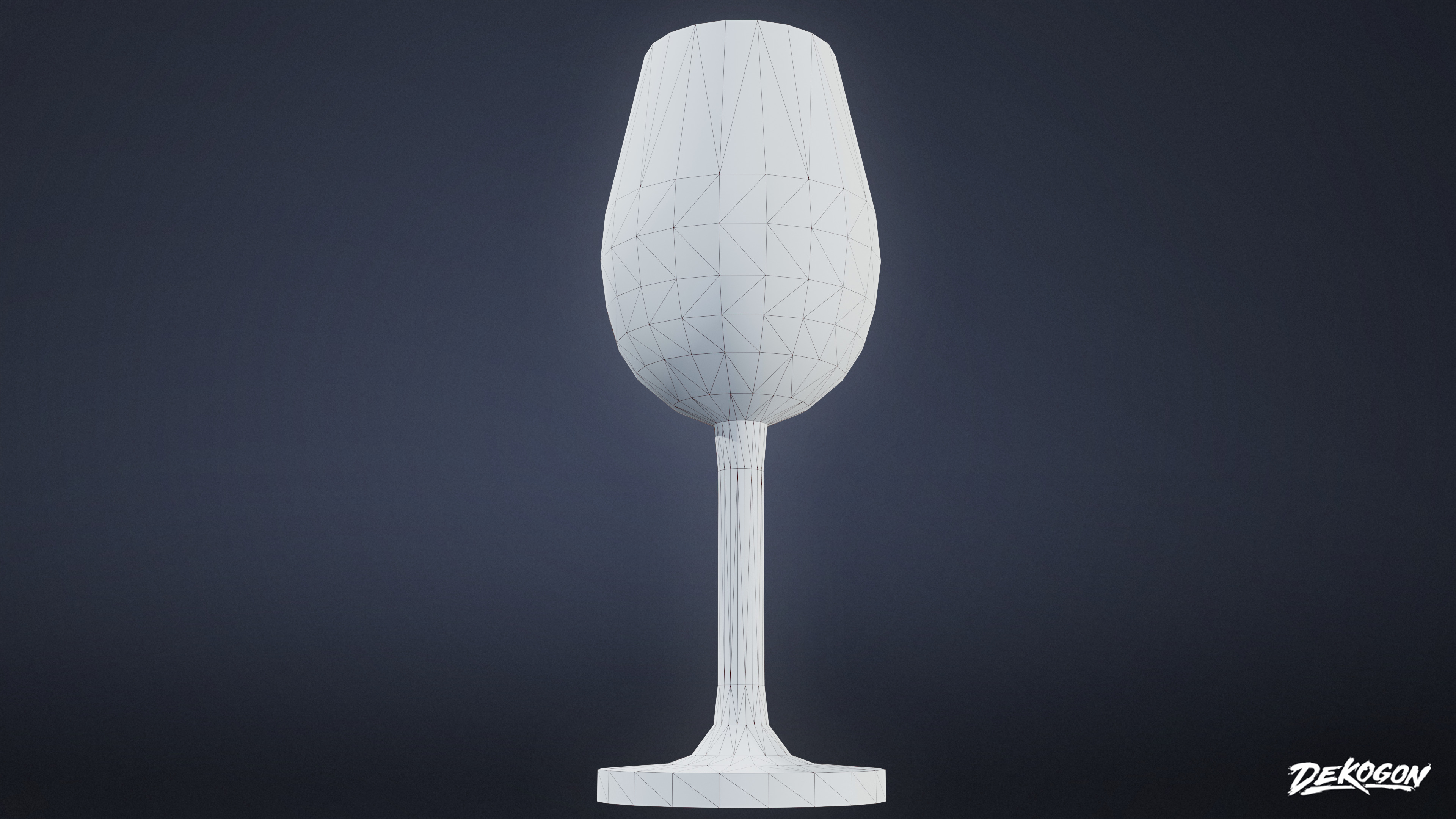 DIVE BAR - Wineglass 01 - LOW POLY Low-poly 3D model_6