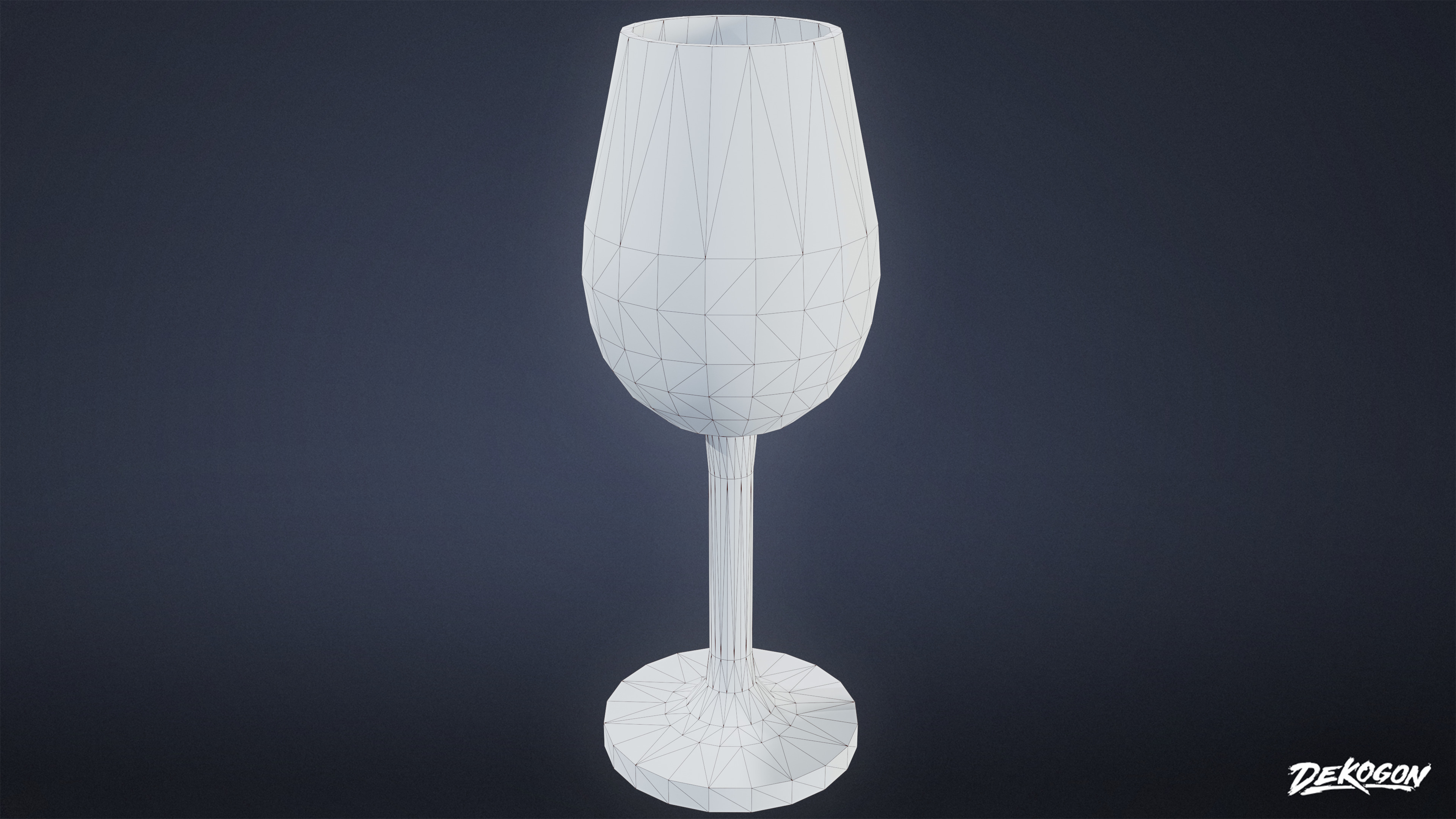 DIVE BAR - Wineglass 01 - LOW POLY Low-poly 3D model_7