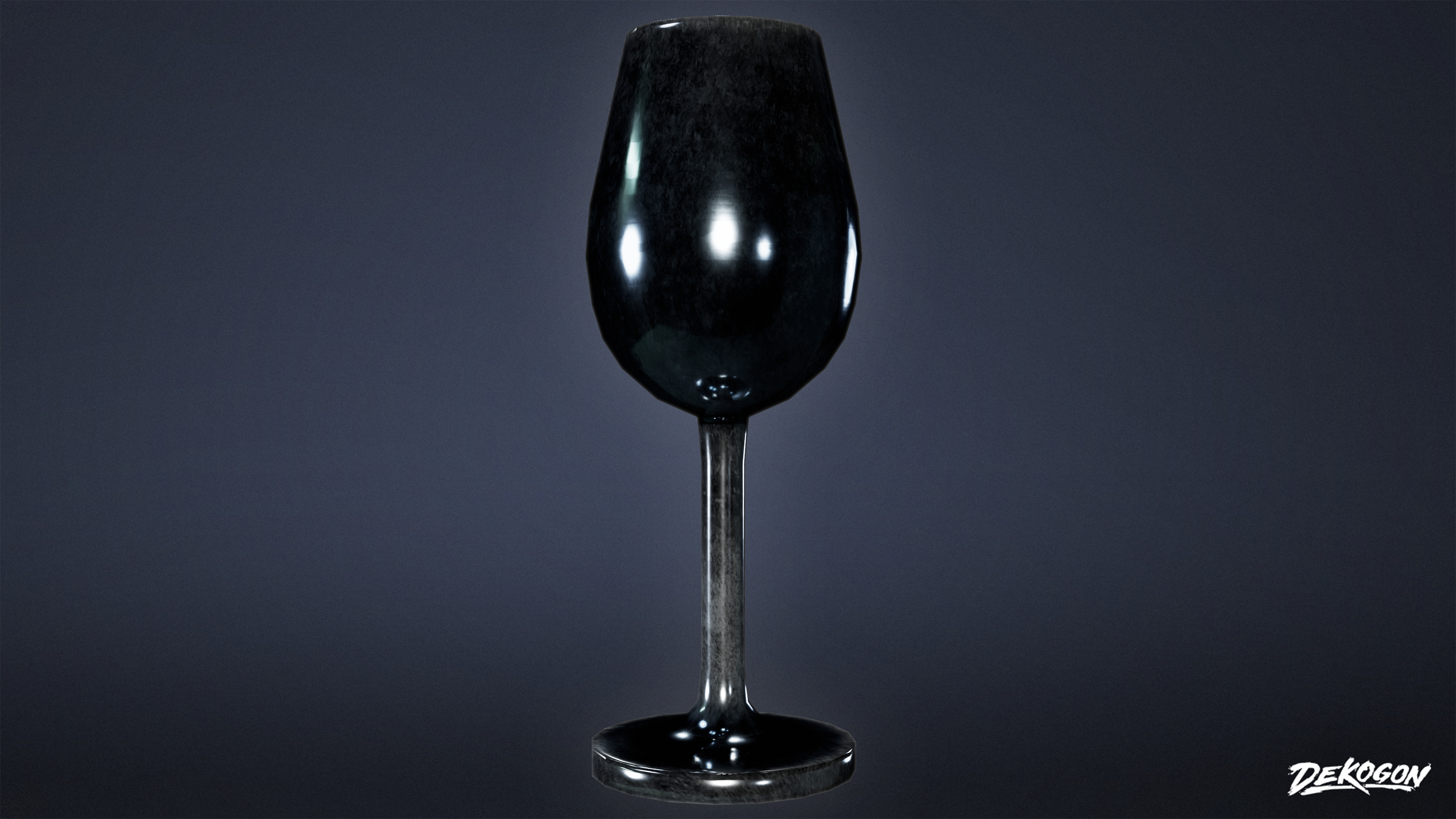 DIVE BAR - Wineglass 01 - LOW POLY Low-poly 3D model_2