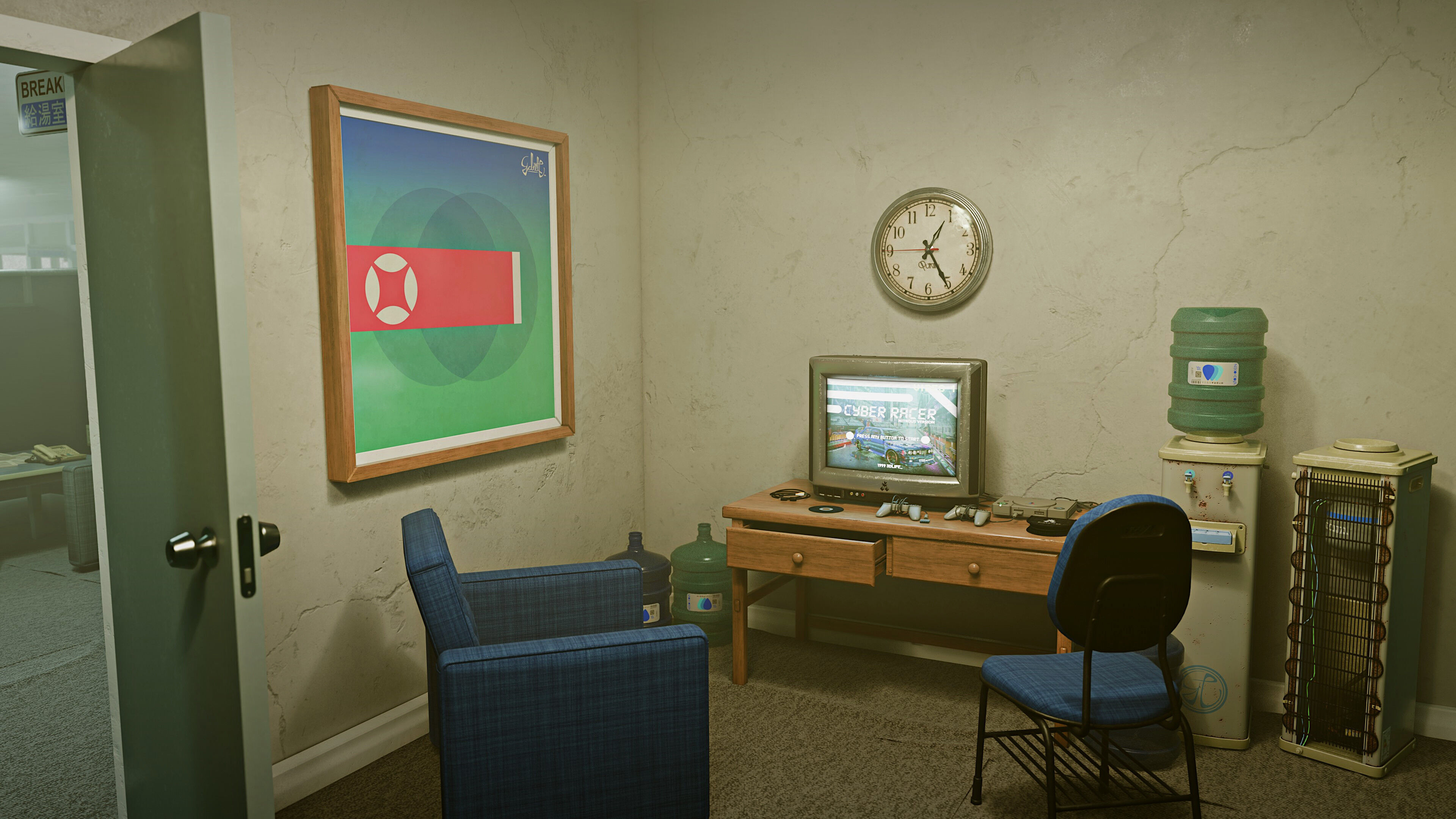 2000s Office Low-poly 3D model_20