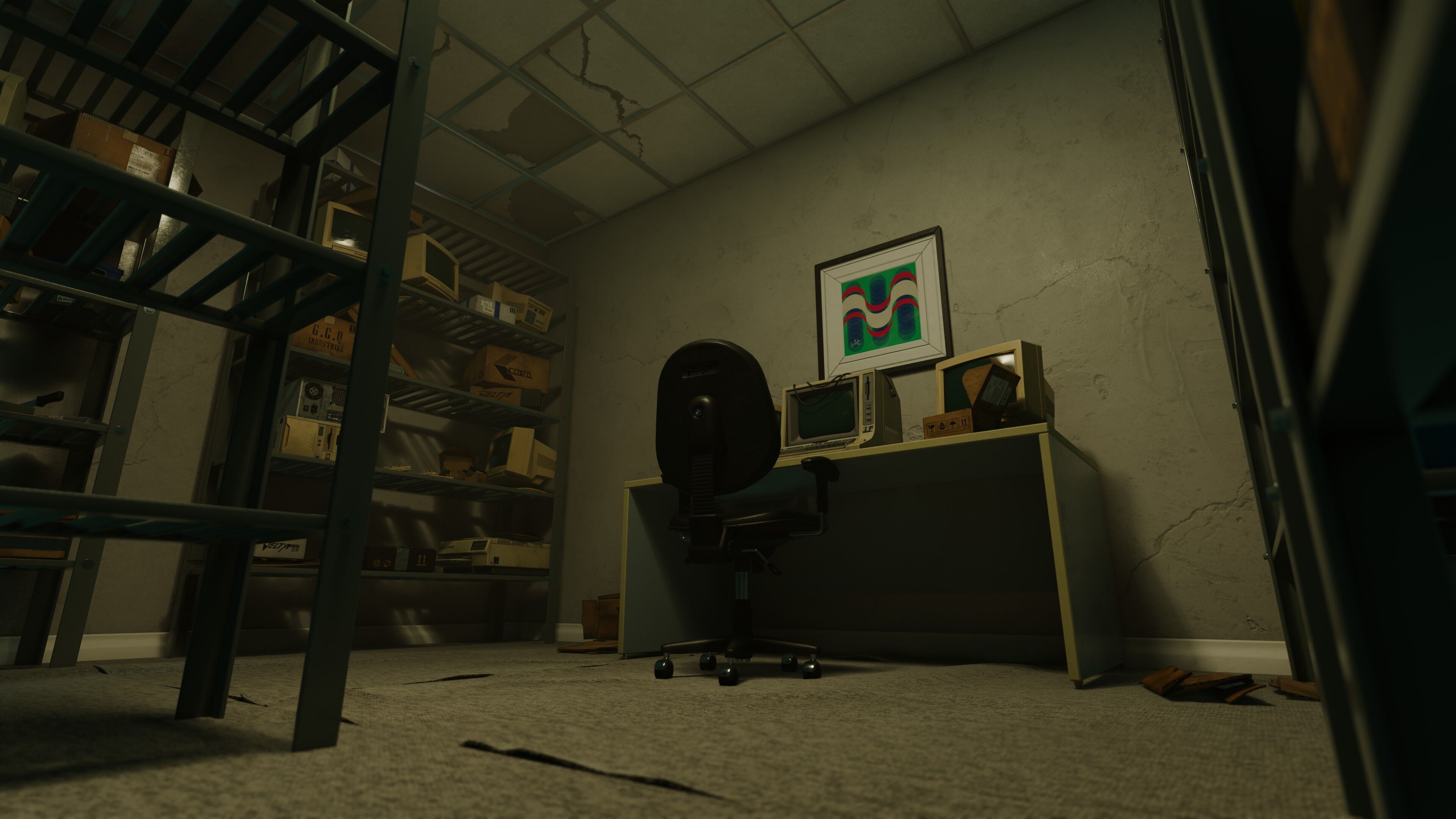 2000s Office Low-poly 3D model_19