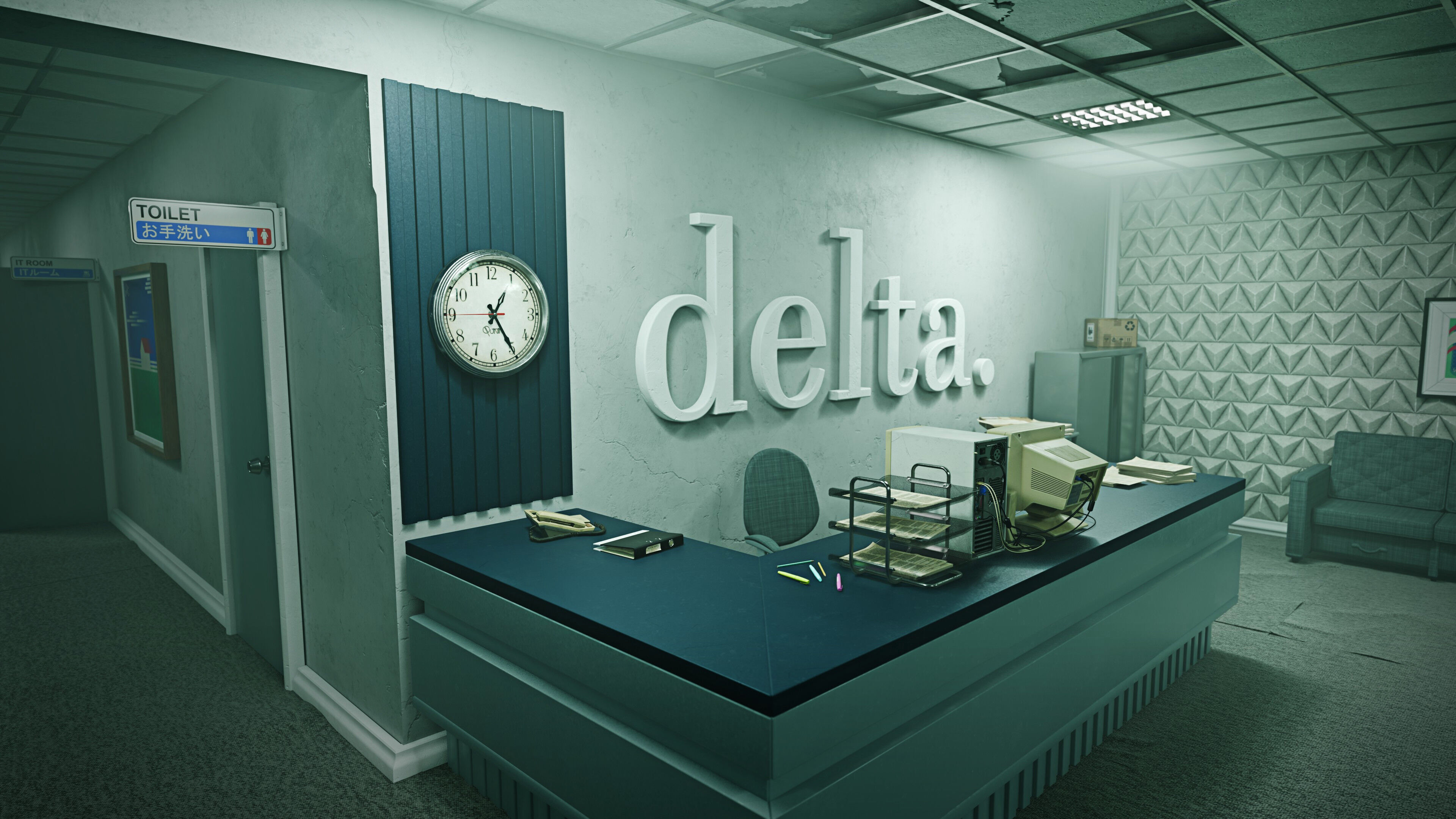 2000s Office Low-poly 3D model_5