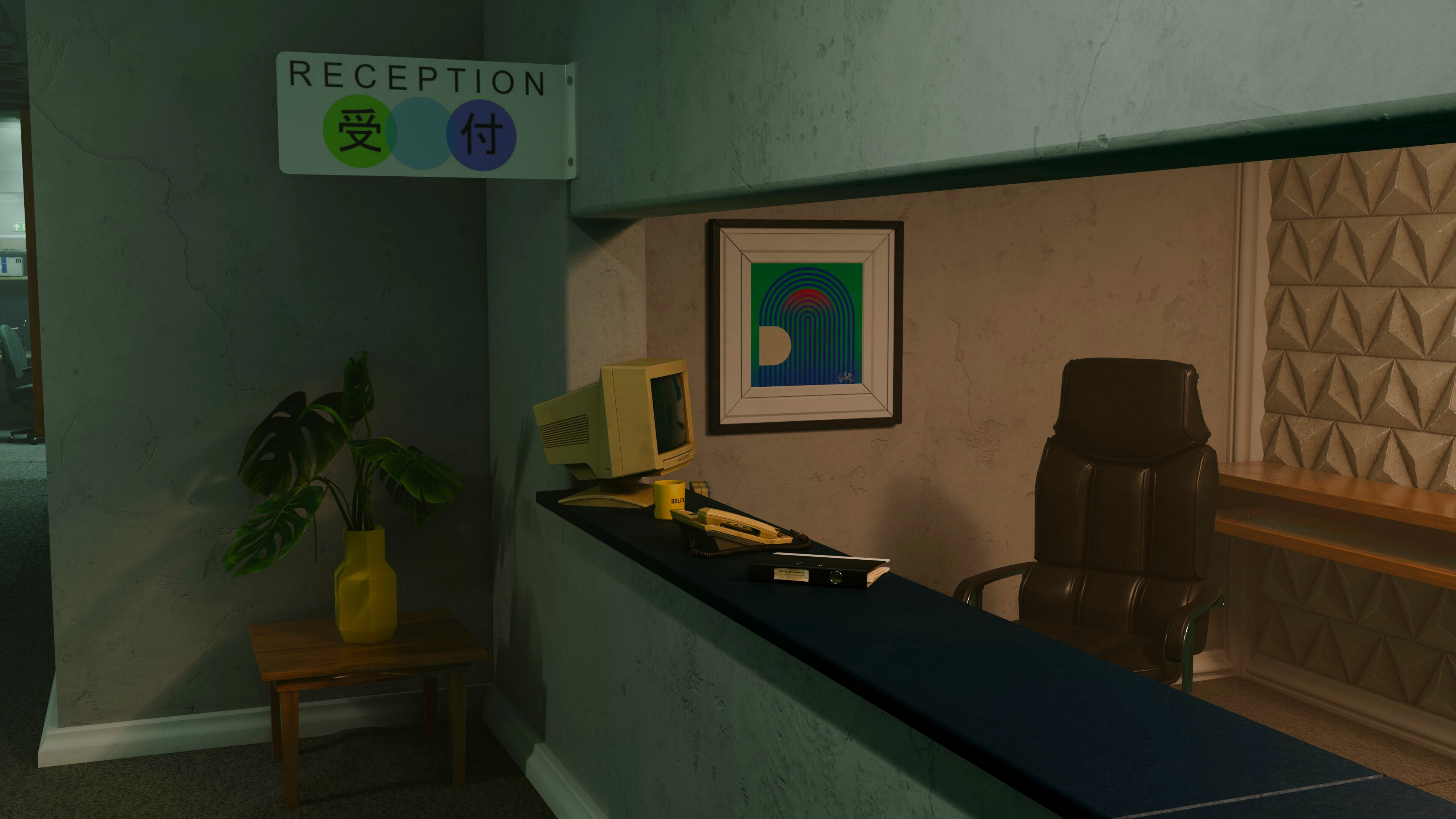 2000s Office Low-poly 3D model_2