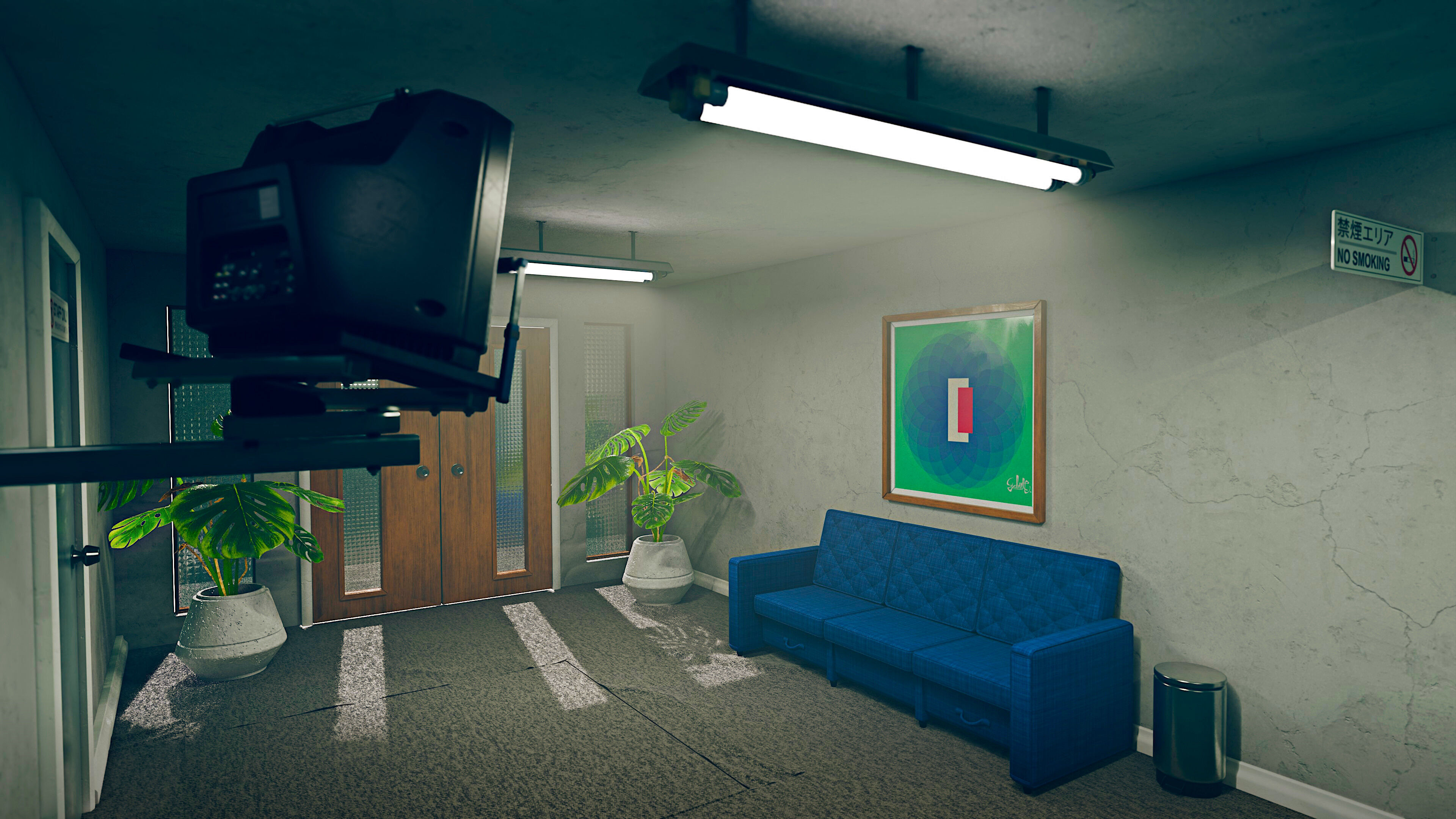 2000s Office Low-poly 3D model_13