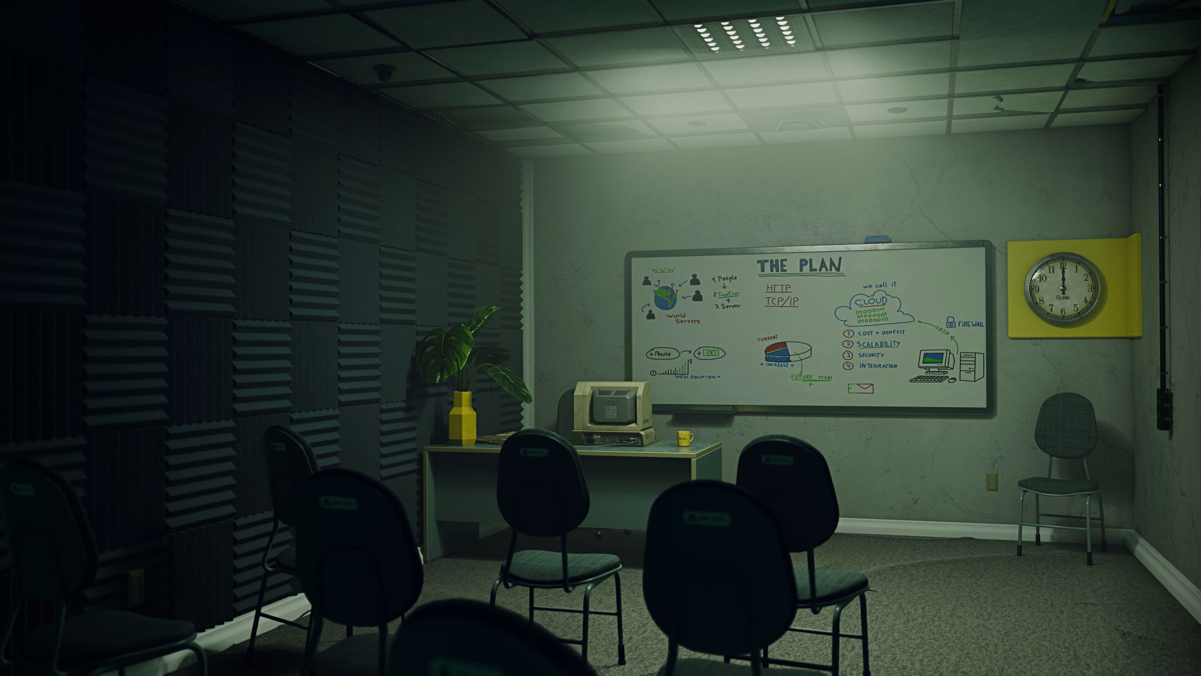 2000s Office Low-poly 3D model_10