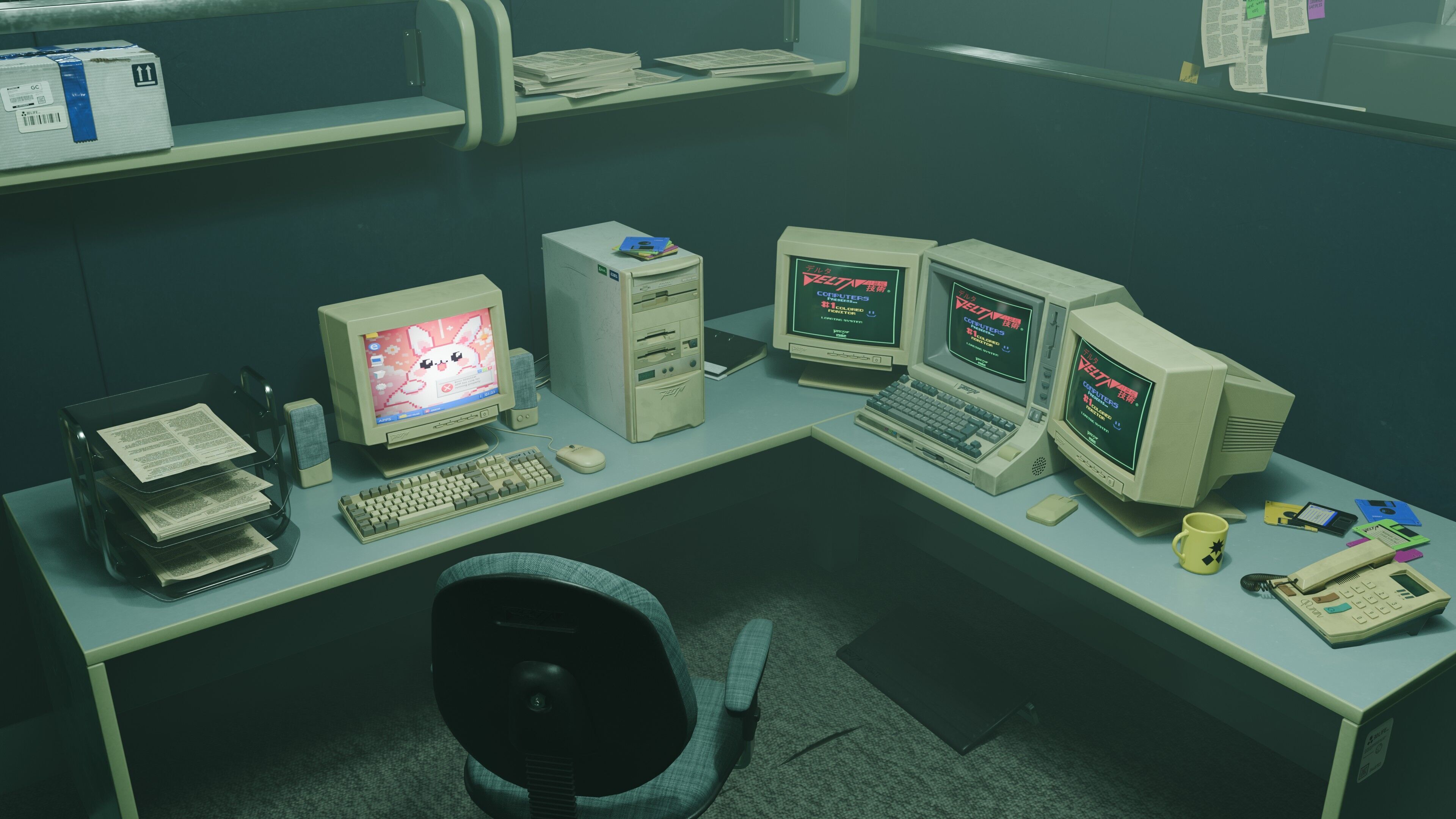2000s Office Low-poly 3D model_17