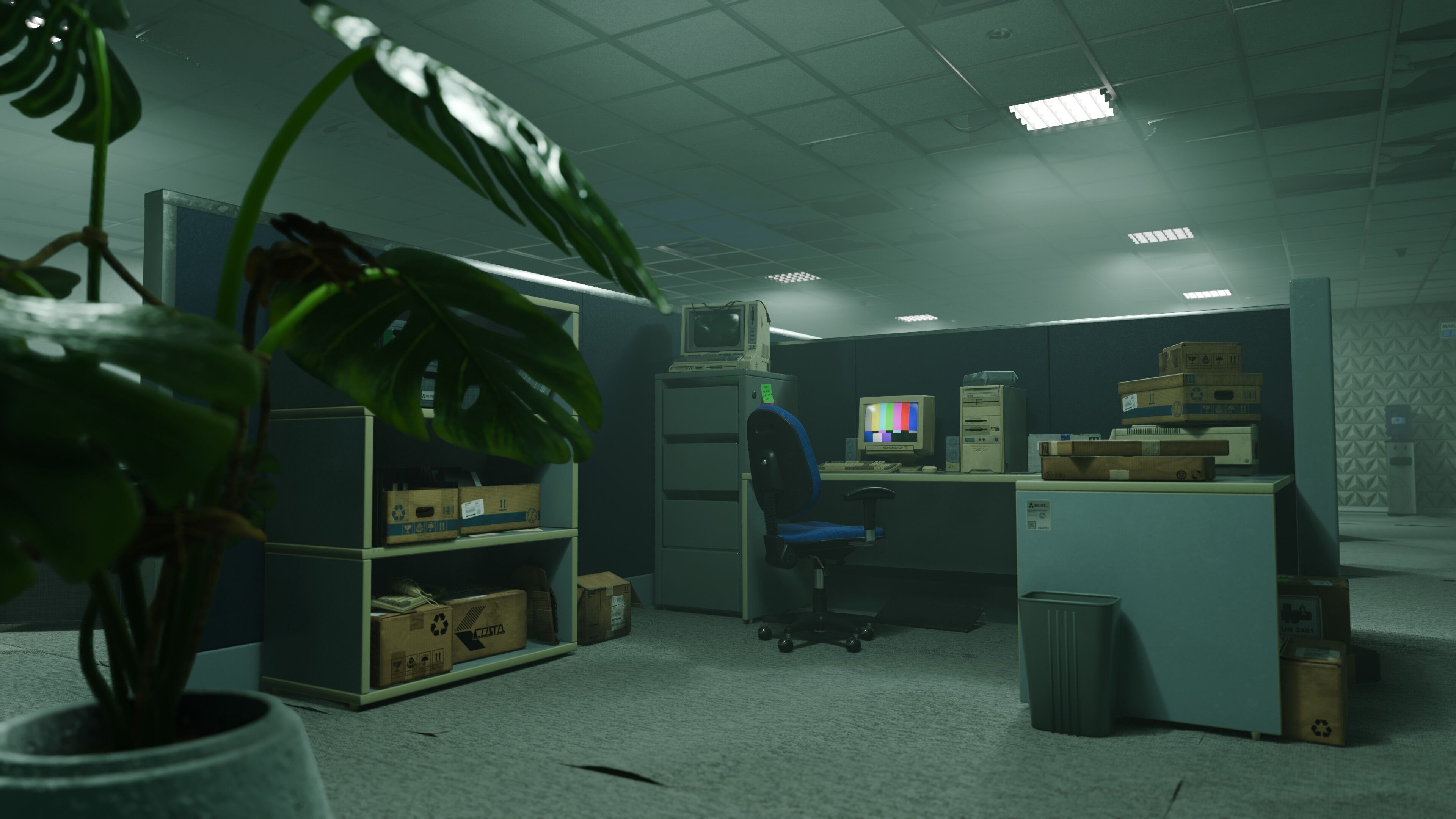 2000s Office Low-poly 3D model_7