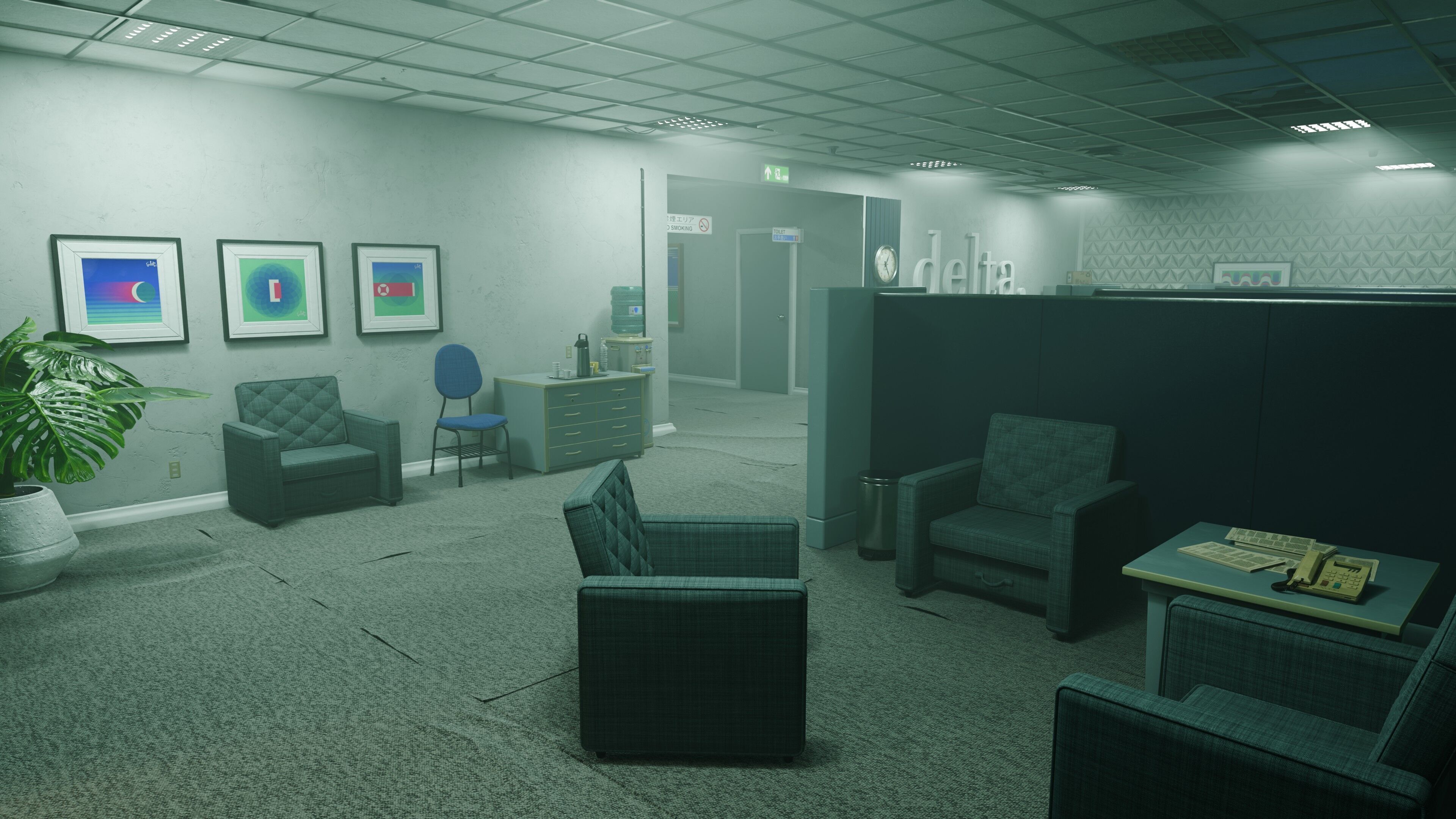 2000s Office Low-poly 3D model_18