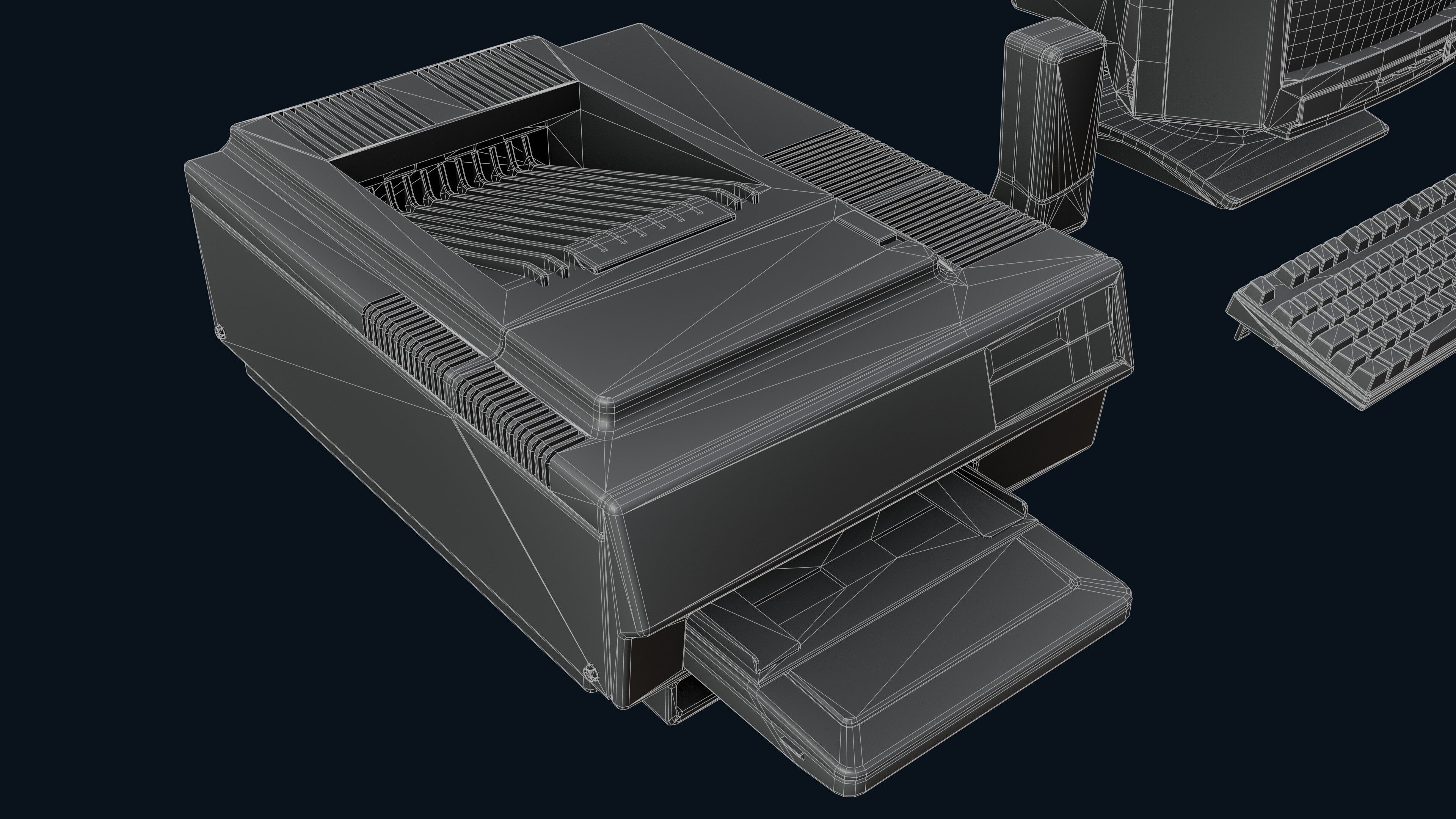 2000s Office Low-poly 3D model_26