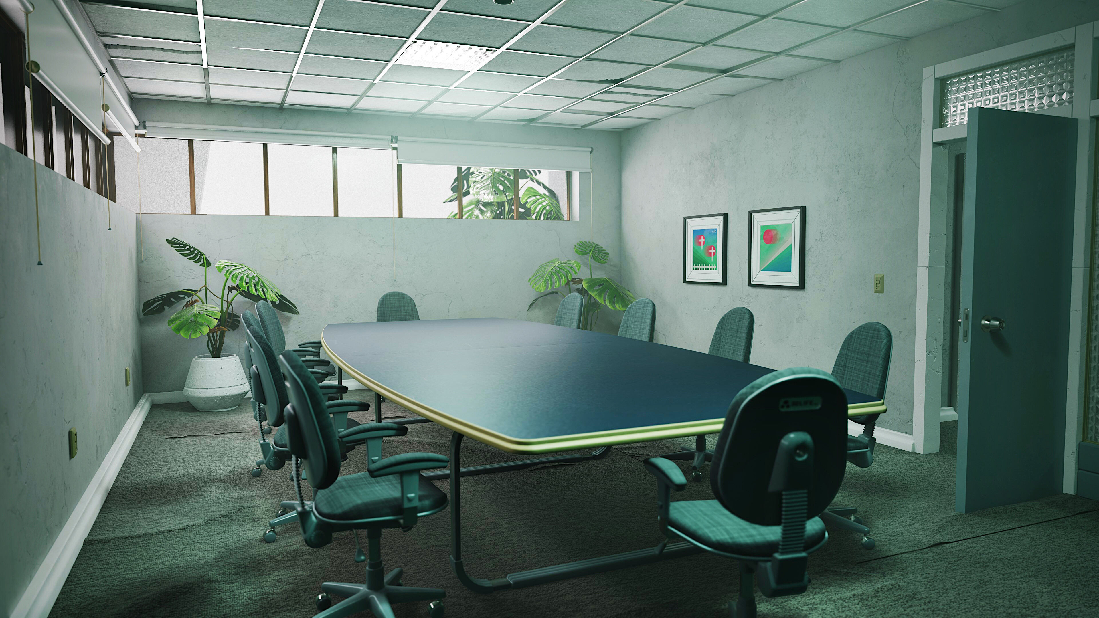 2000s Office Low-poly 3D model_8