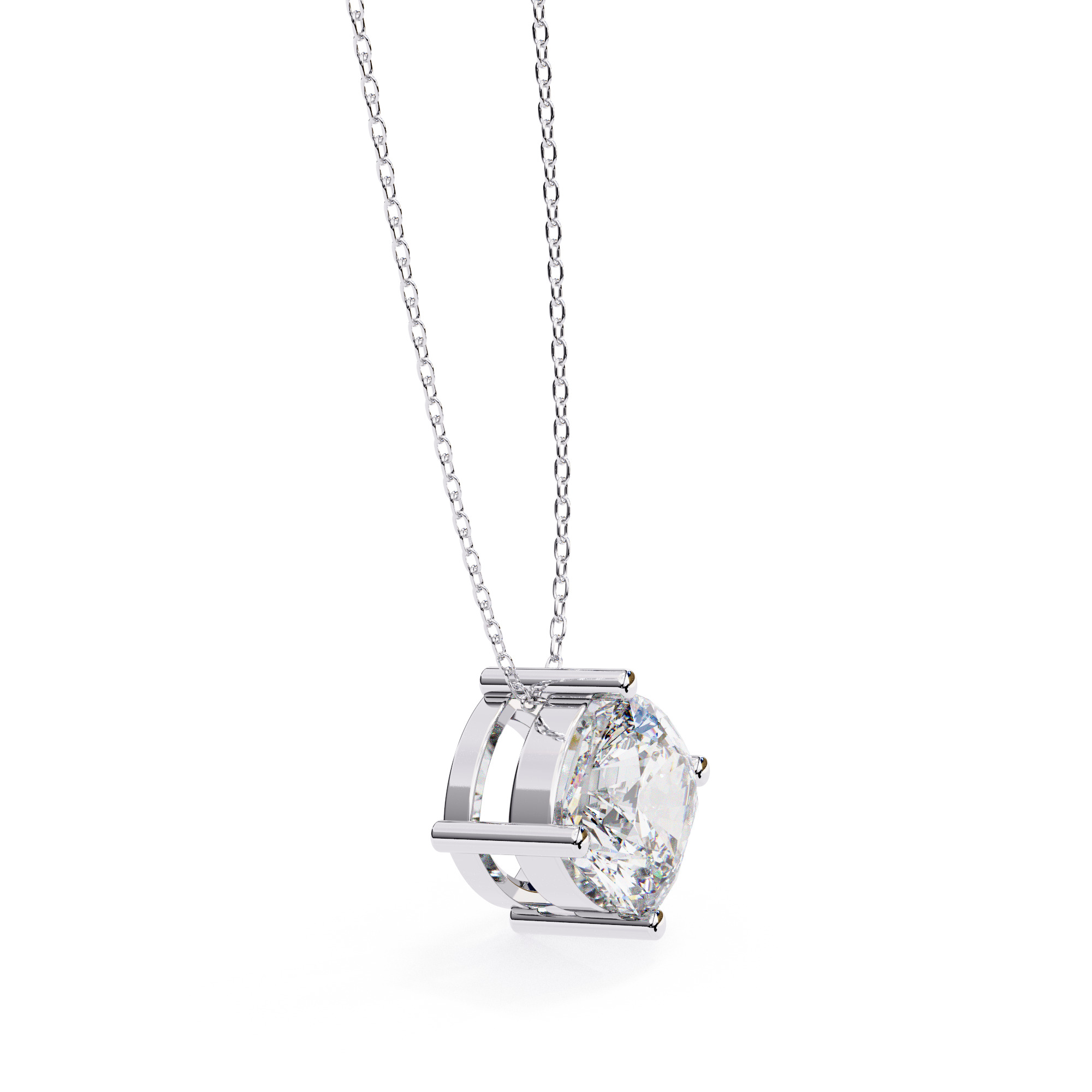 Solitaire Diamond Pendant 360 Animation Renders 3dm stl details 3D print model_5