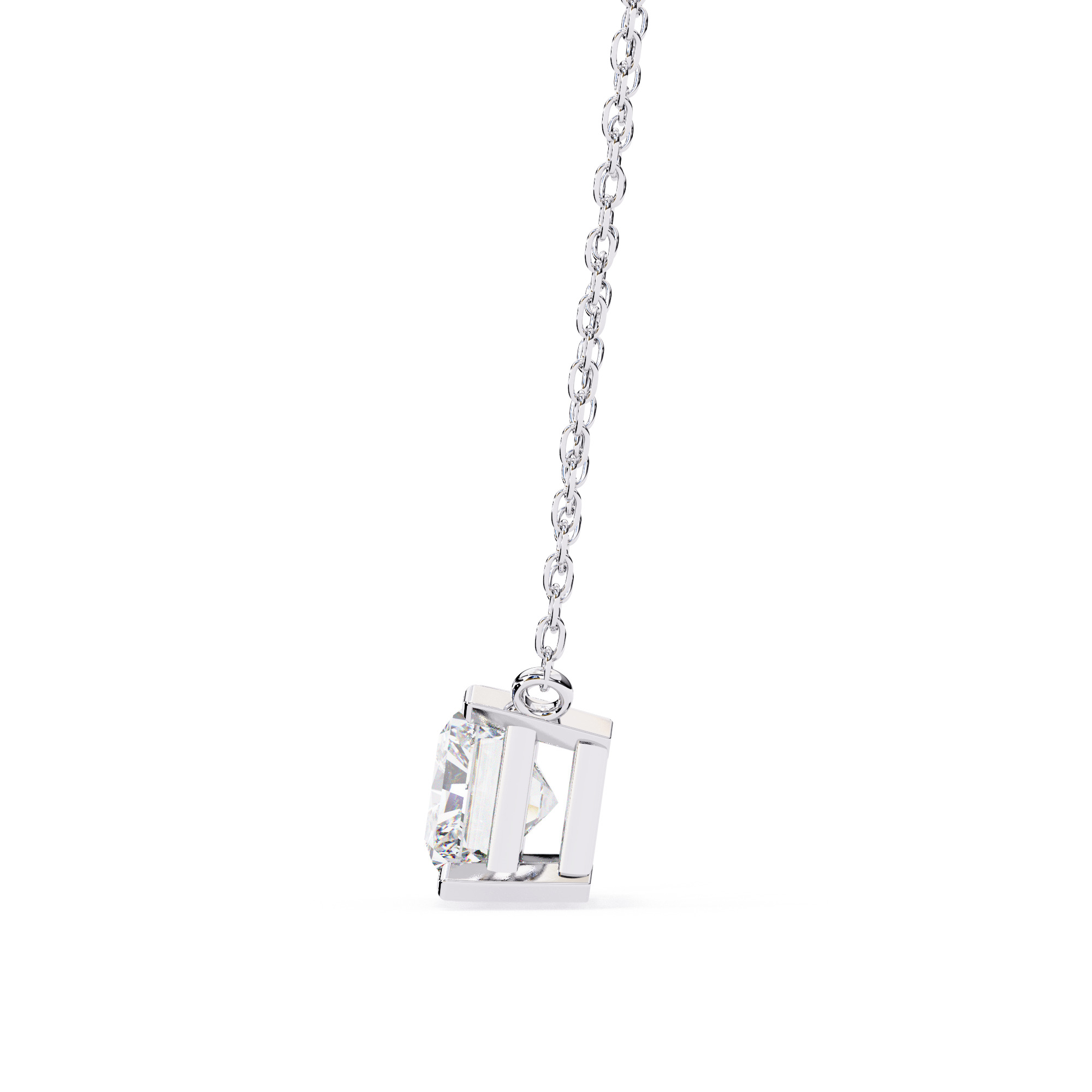 Solitaire Diamond Pendant 360 Animation Renders 3dm stl details 3D print model_8