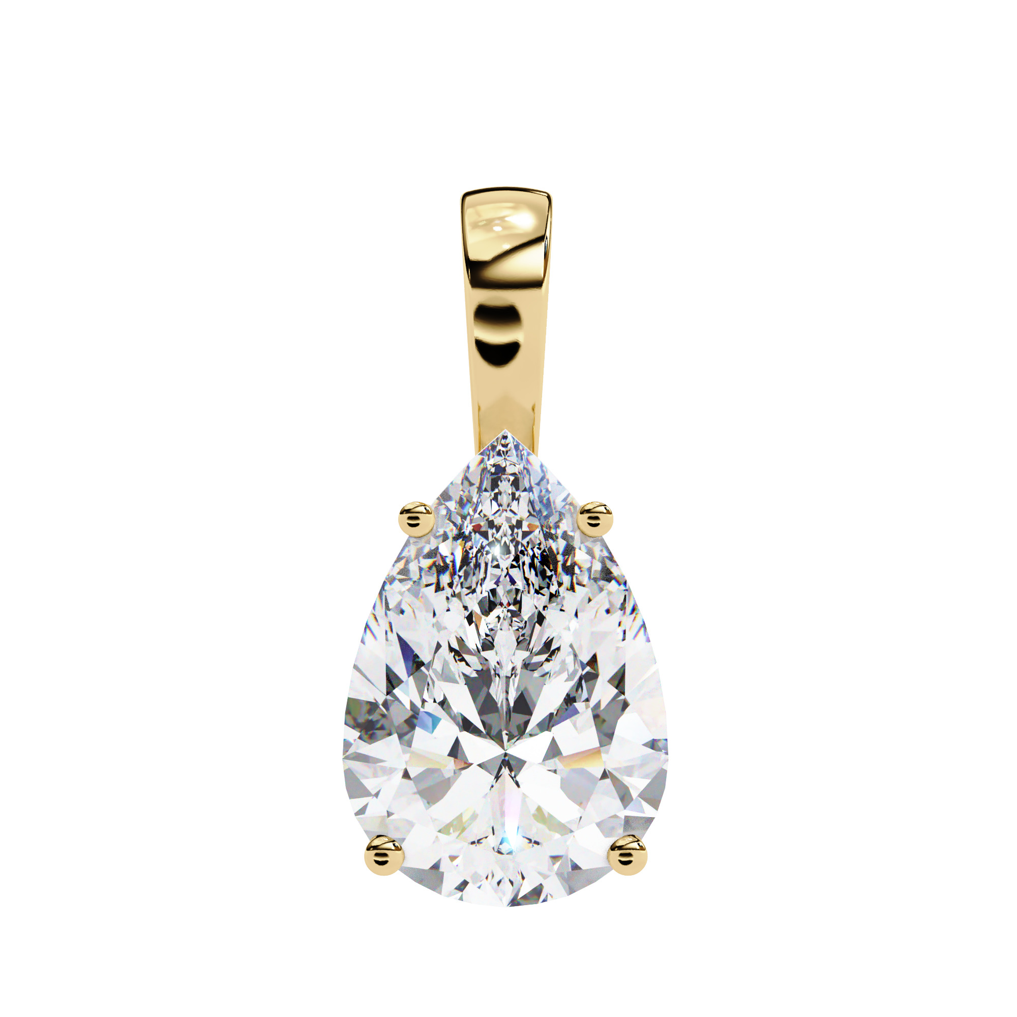 Solitaire Diamond Pendant 360 Animation Renders 3dm stl details 3D print model_14