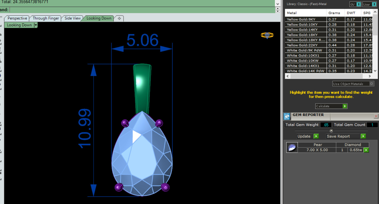 Solitaire Diamond Pendant 360 Animation Renders 3dm stl details 3D print model_17