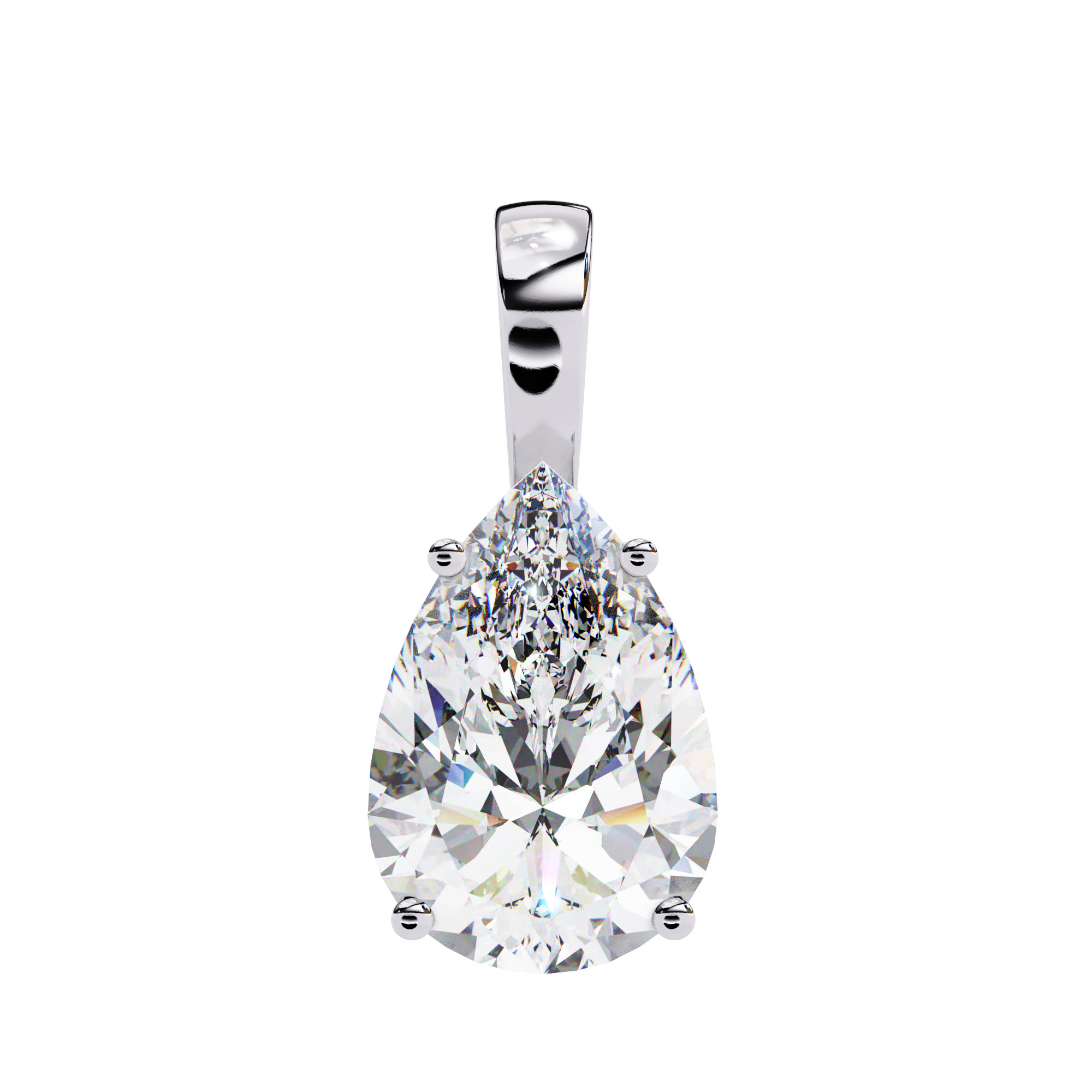 Solitaire Diamond Pendant 360 Animation Renders 3dm stl details 3D print model_2