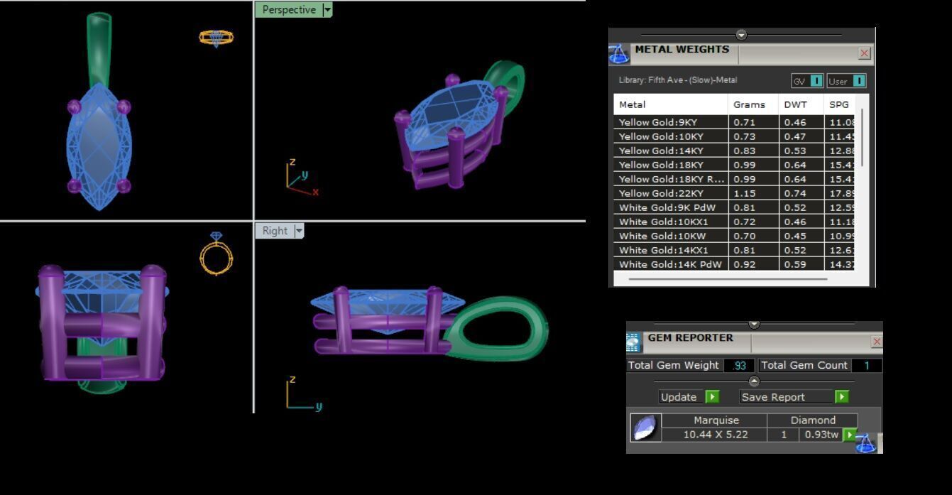 Solitaire Diamond Pendant 360 Animation Renders 3dm stl details 3D print model_2
