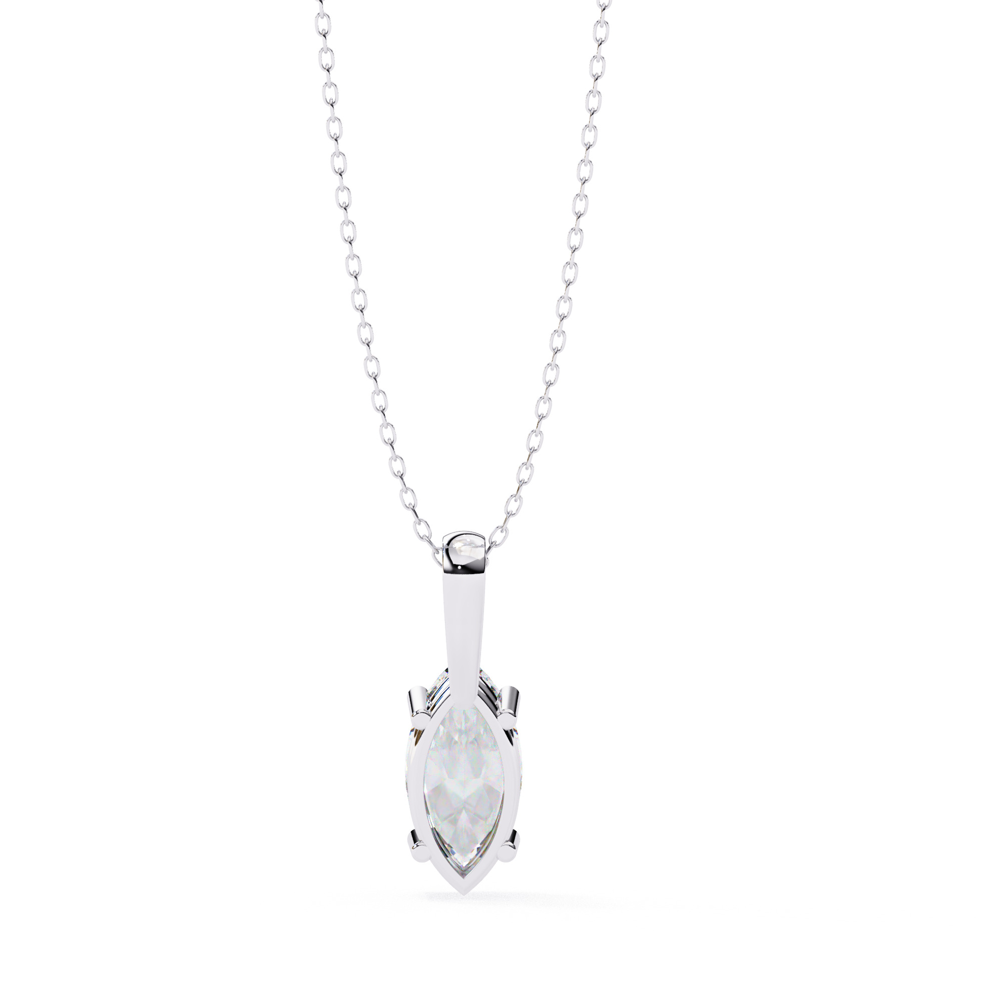 Solitaire Diamond Pendant 360 Animation Renders 3dm stl details 3D print model_5