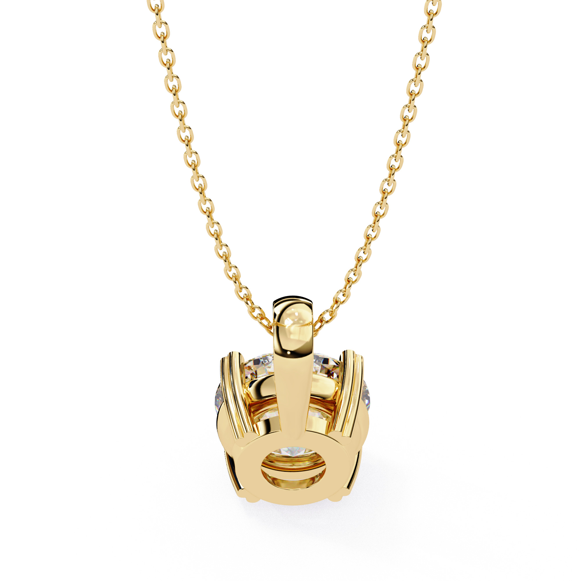 Solitaire Diamond Pendant 360 Animation Renders 3dm stl details 3D print model_21