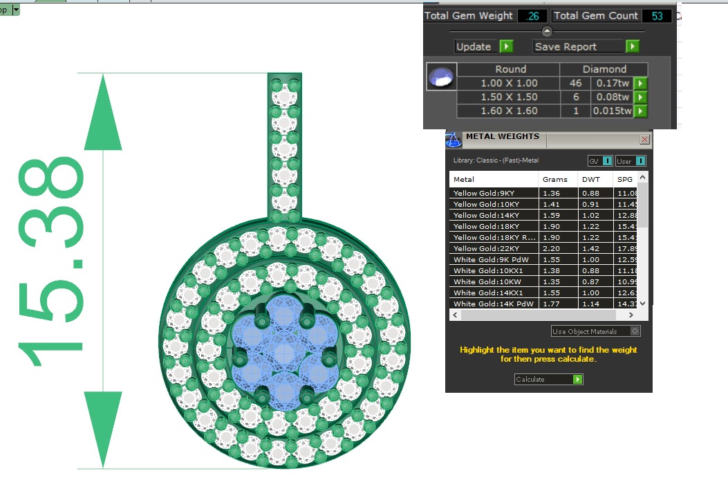 Solitaire Diamond Pendant 360 Animation Renders 3dm stl details 3D print model_2