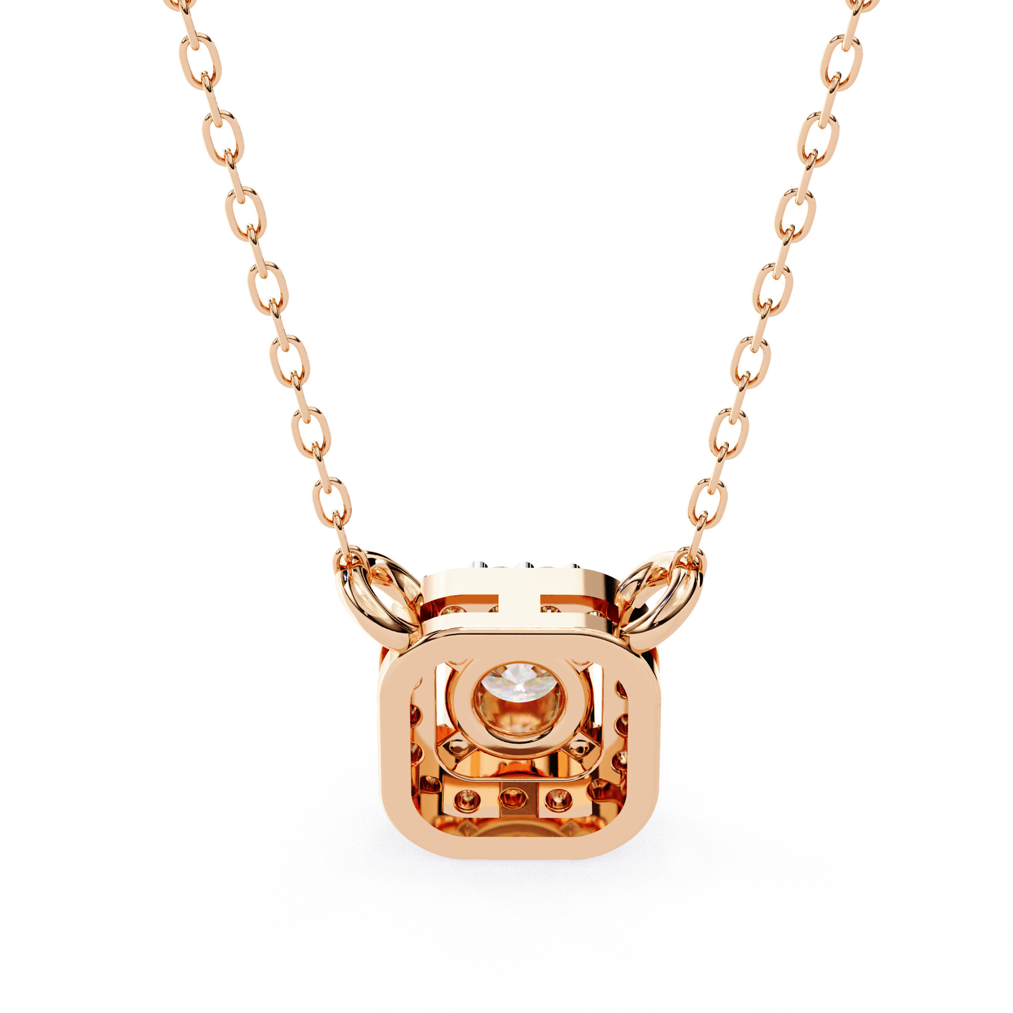 Solitaire Diamond Pendant 360 Animation Renders 3dm stl details 3D print model_19