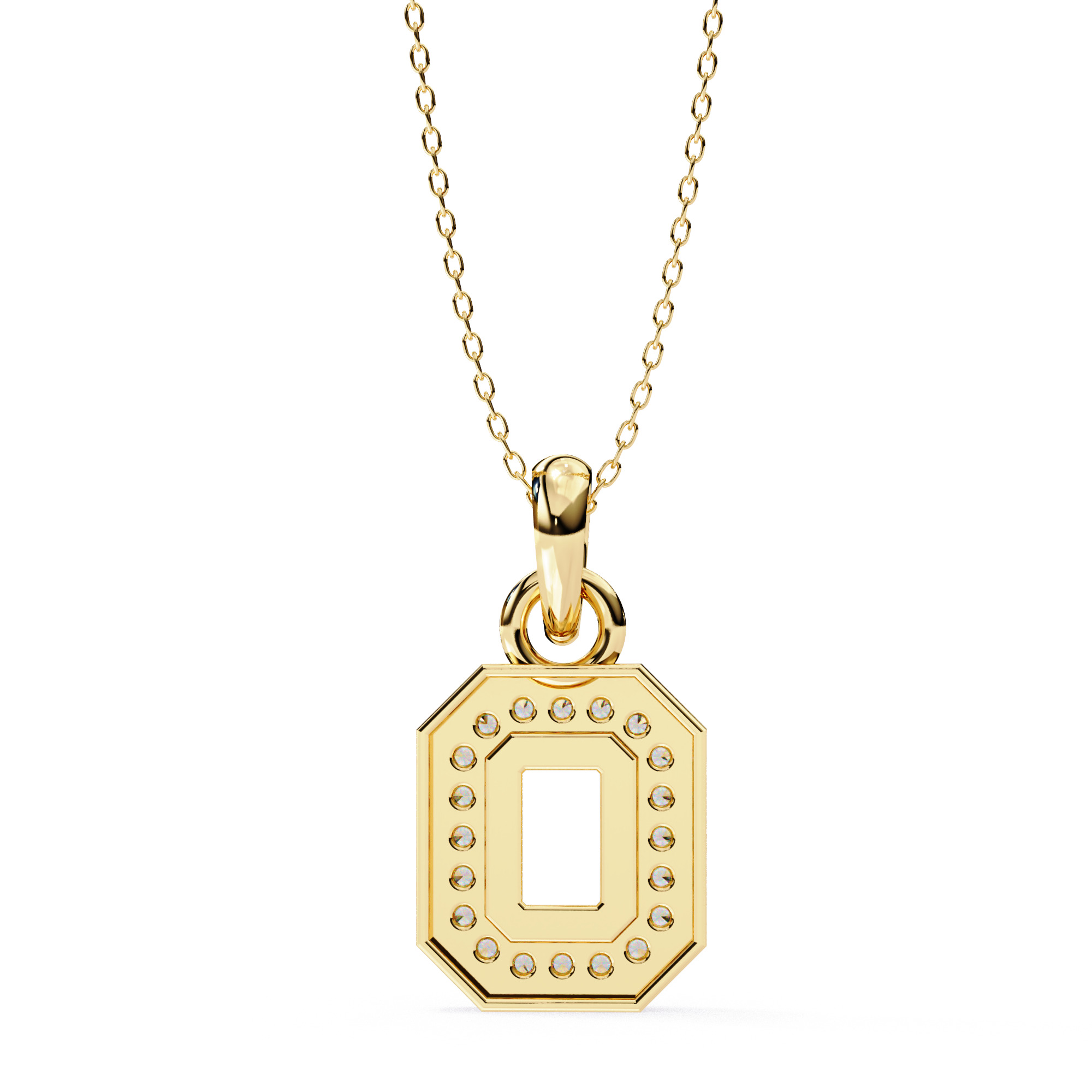 Solitaire Diamond Pendant 360 Animation Renders 3dm stl details 3D print model_6