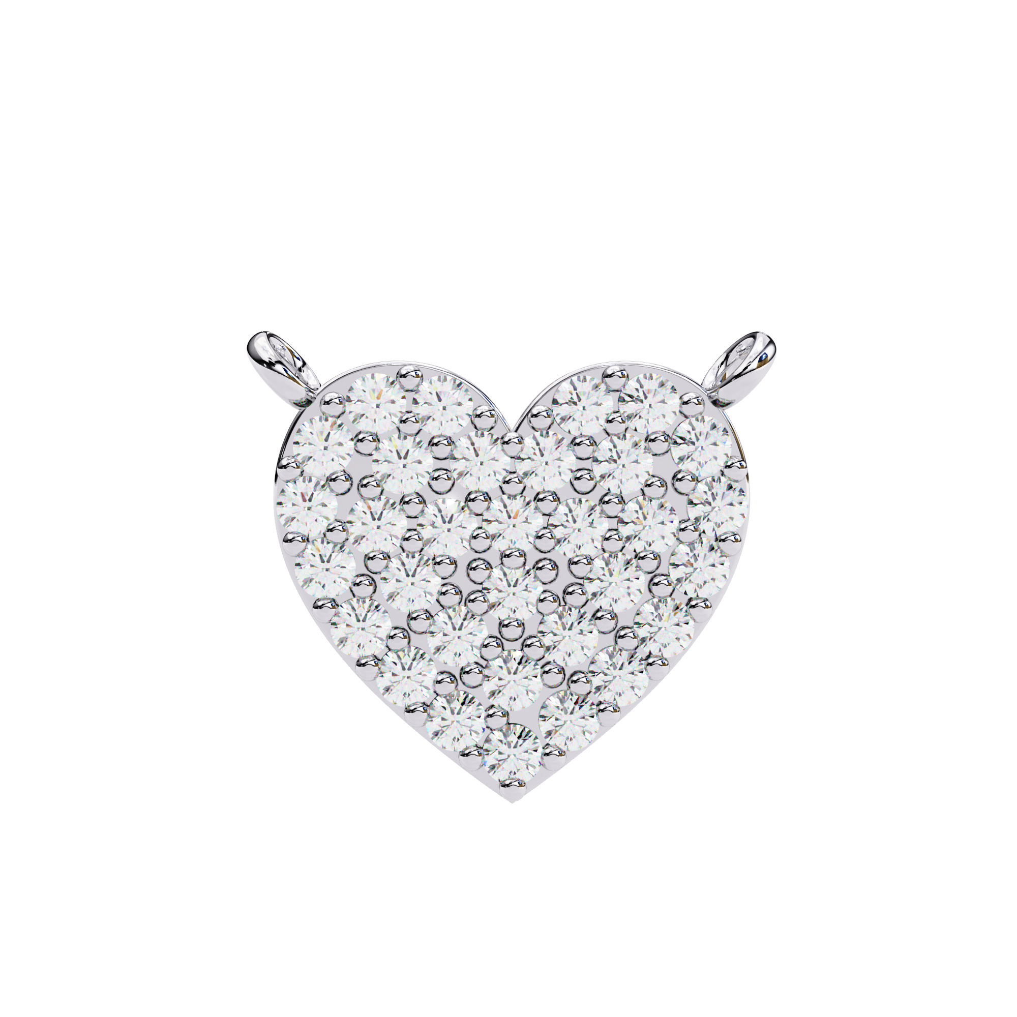 Solitaire Diamond Pendant 360 Animation Renders 3dm stl details 3D print model_13
