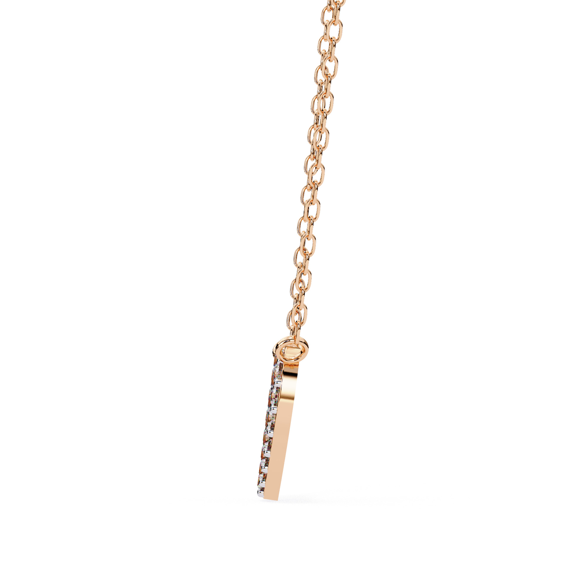 Solitaire Diamond Pendant 360 Animation Renders 3dm stl details 3D print model_7