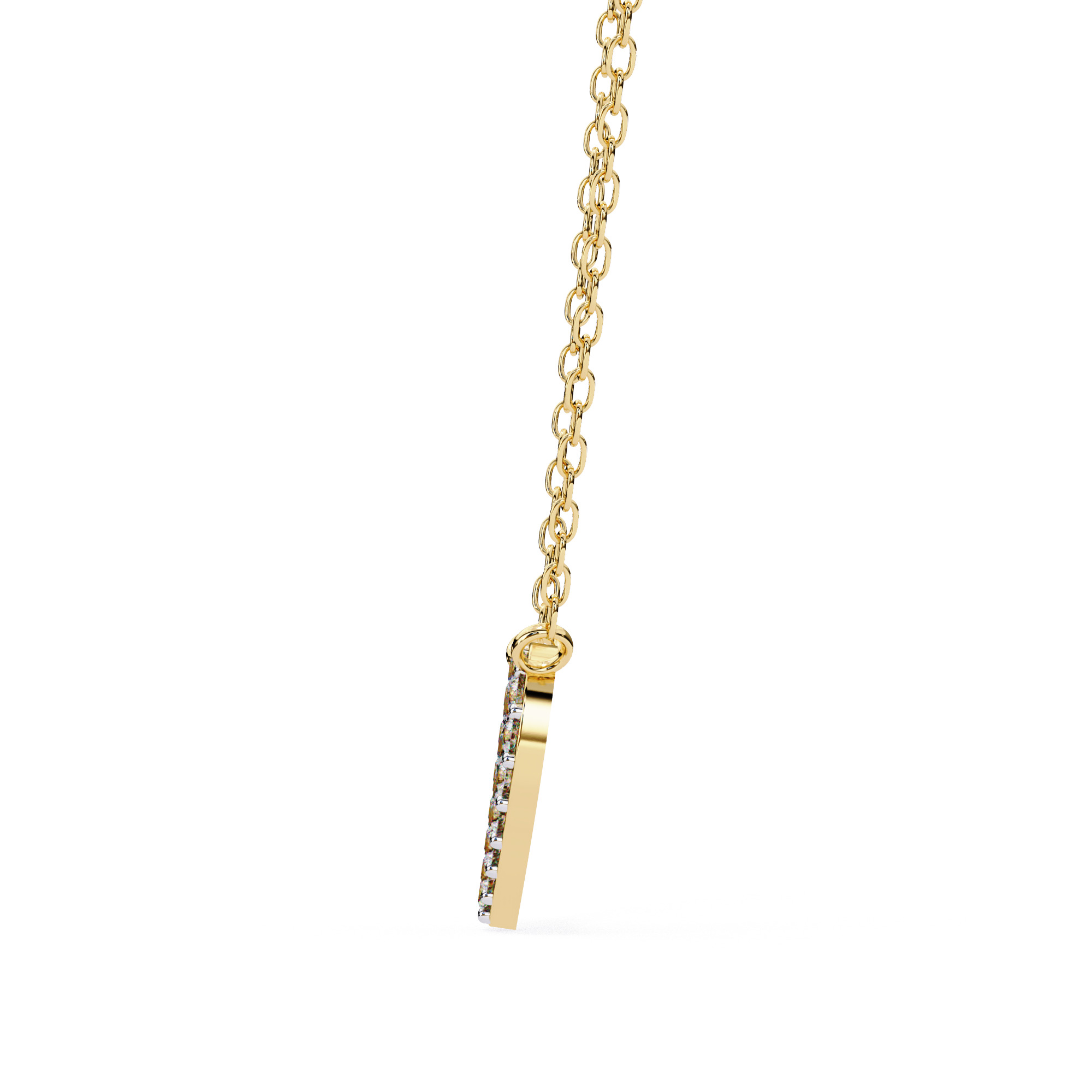 Solitaire Diamond Pendant 360 Animation Renders 3dm stl details 3D print model_9