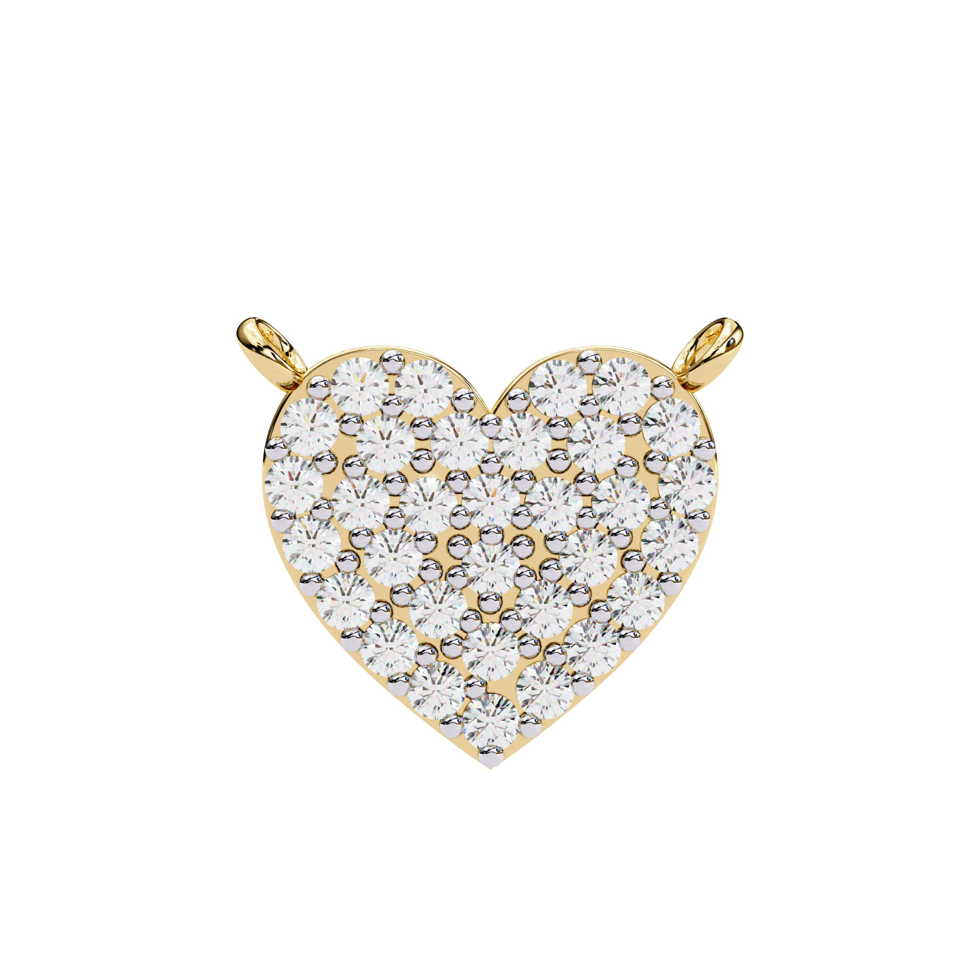 Solitaire Diamond Pendant 360 Animation Renders 3dm stl details 3D print model_3